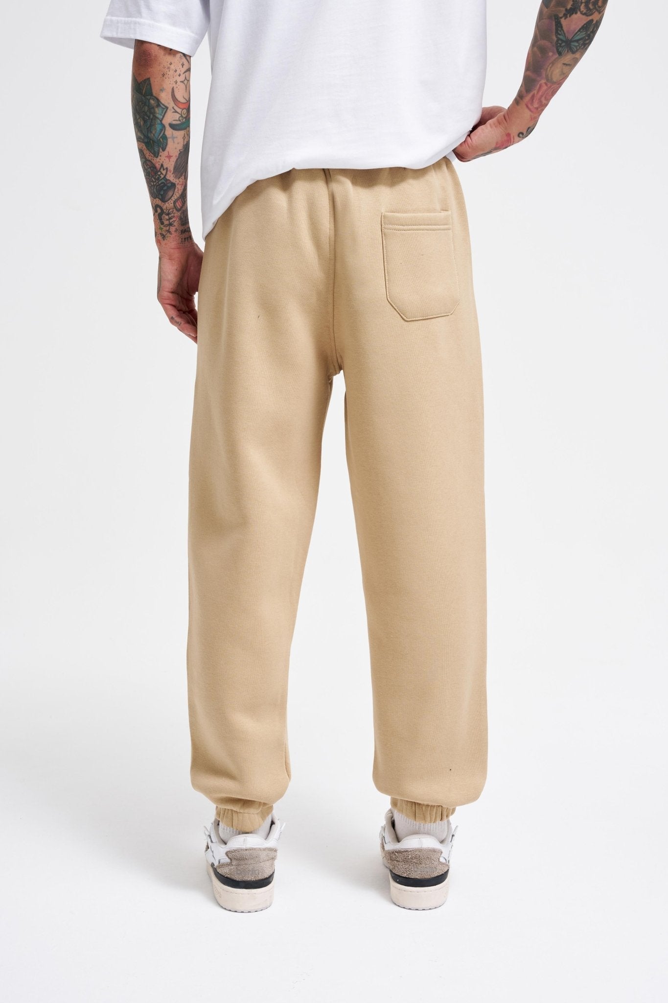 Erkek Relaxed Jogger Basic Eşofman Altı Bej