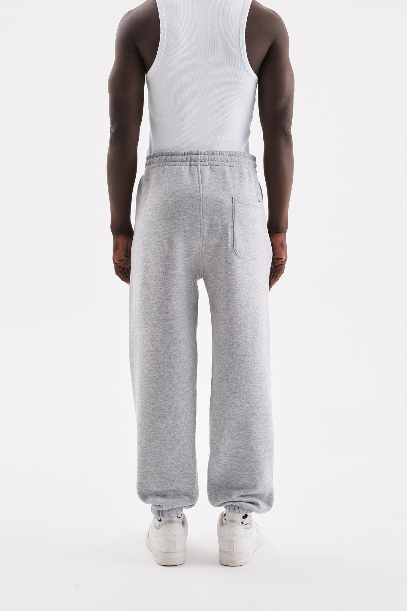 Erkek Relaxed Jogger Basic Eşofman Altı Gri Melanj