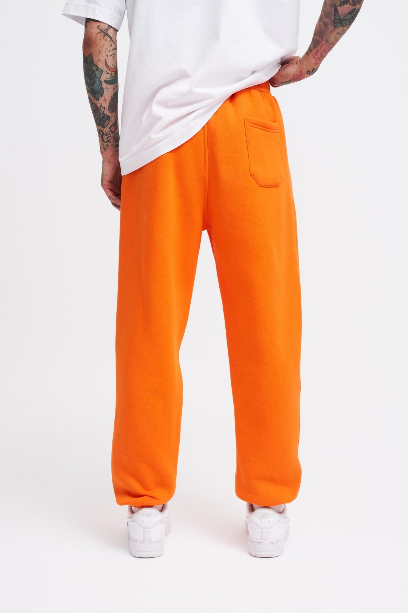Erkek Relaxed Jogger Basic Eşofman Altı Neon Turuncu