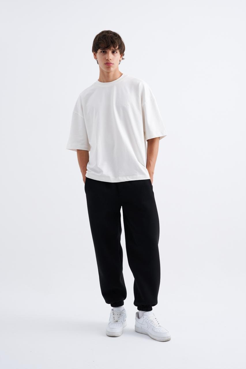 Erkek Relaxed Jogger Basic Eşofman Altı Siyah