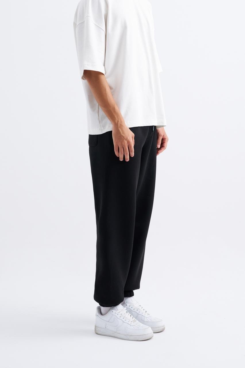 Erkek Relaxed Jogger Basic Eşofman Altı Siyah