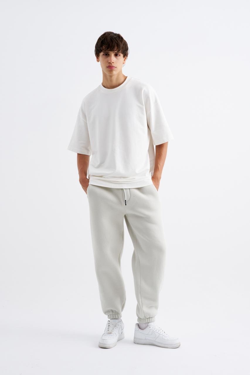 Erkek Relaxed Jogger Basic Eşofman Altı Uzay Grisi