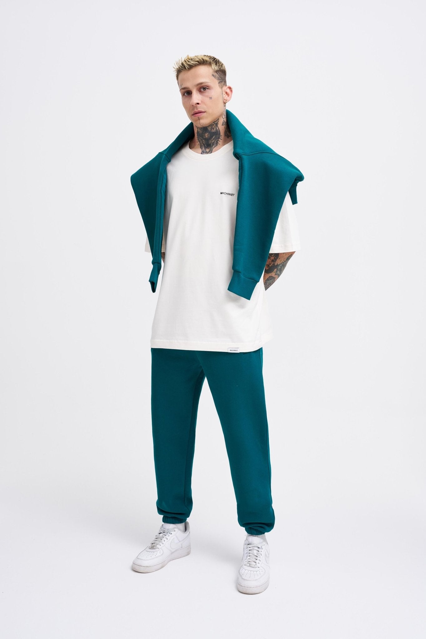 Erkek Relaxed Jogger Basic Eşofman Altı Yağ Yeşili