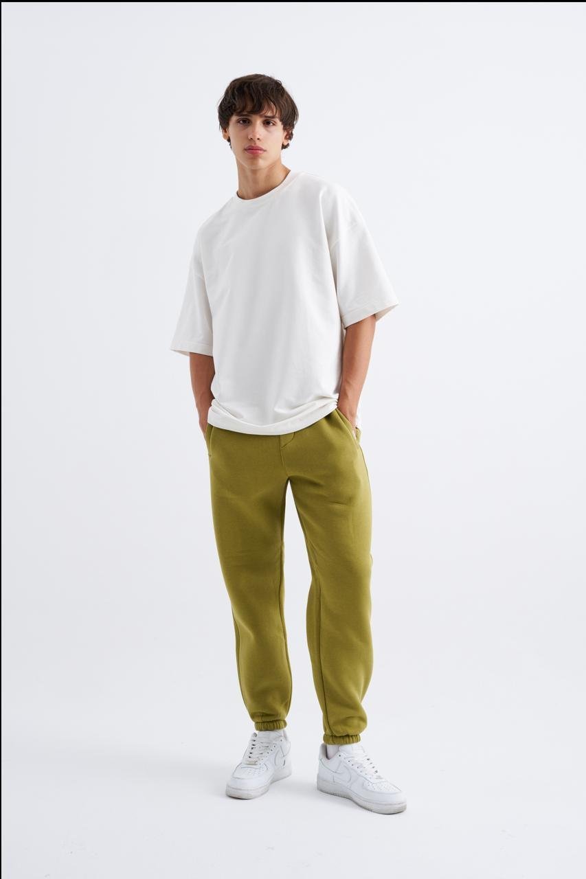 Erkek Relaxed Jogger Basic Eşofman Altı Yeşil