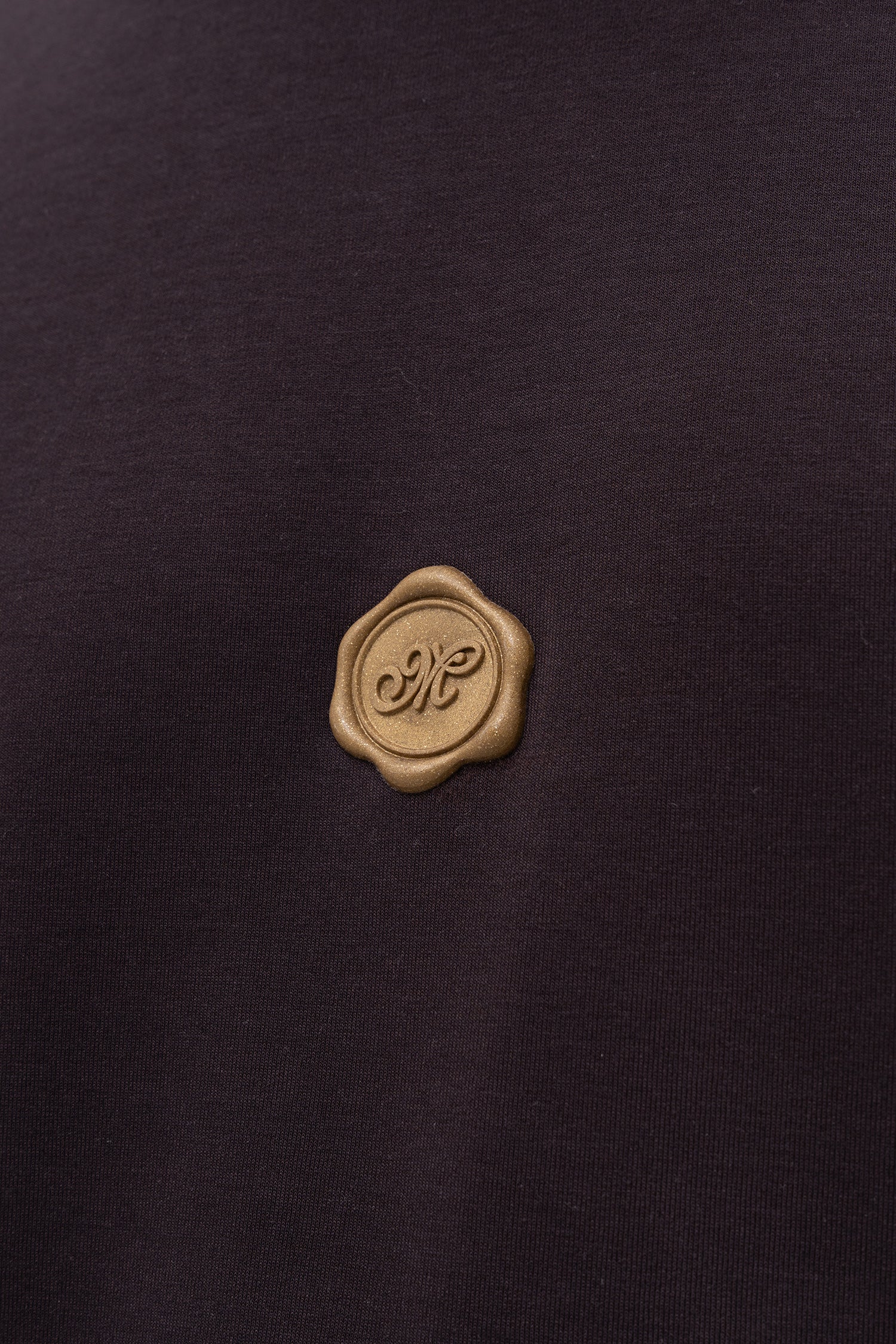 Erkek Seal Baskılı Double Face Oversize Tişört Koyu Kahverengi-3