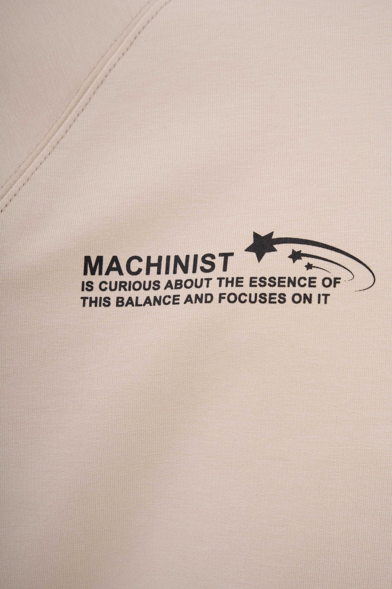 Erkek Slogan Printed Raglan Oversize Tişört Açık Bej