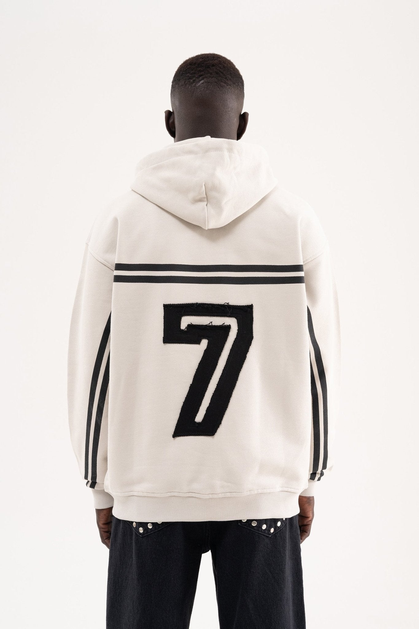 Erkek Social Mode Baskılı Fermuarlı Kapüşonlu Sweatshirt Uzay Grisi