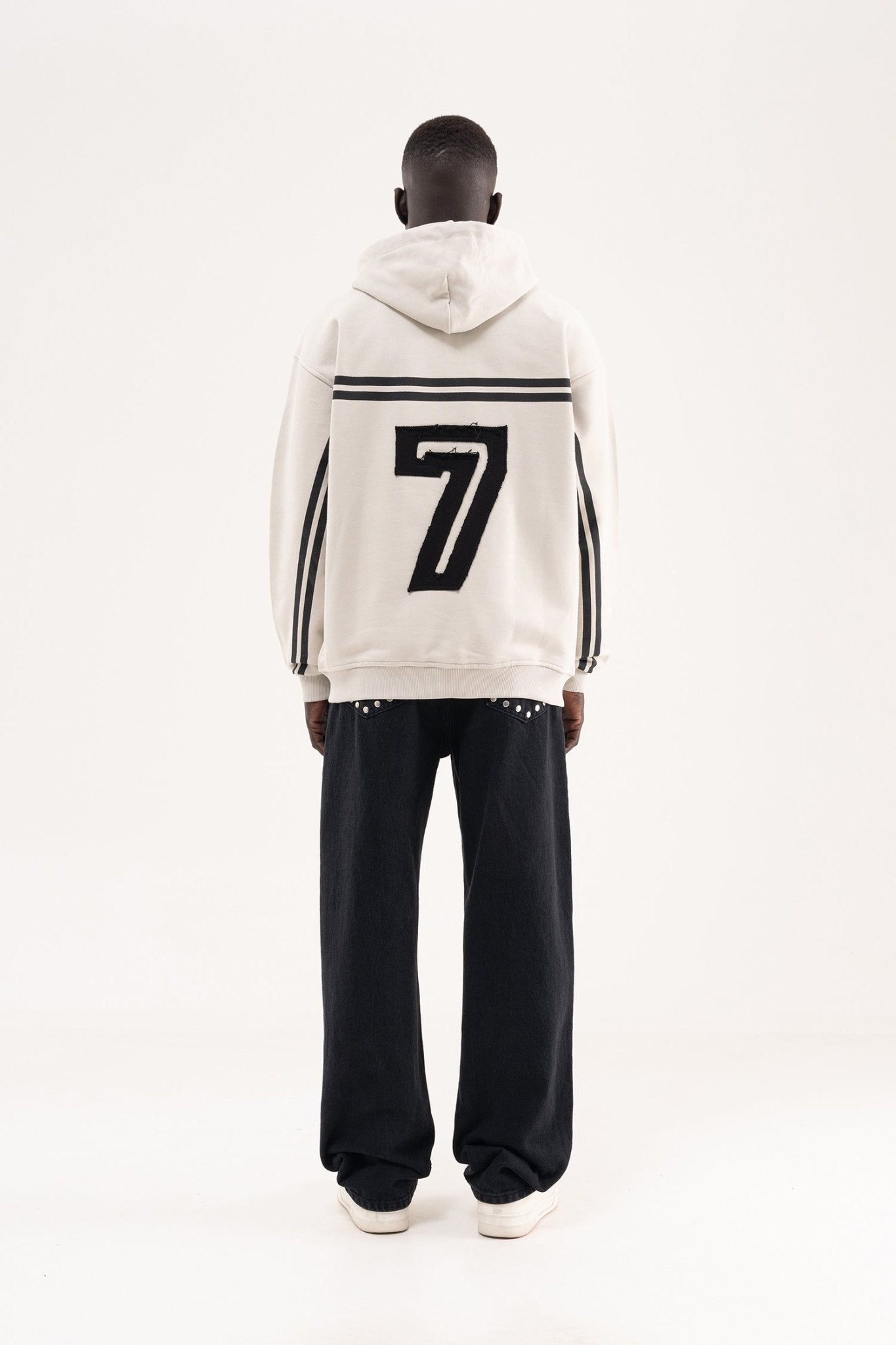 Erkek Social Mode Baskılı Fermuarlı Kapüşonlu Sweatshirt Uzay Grisi