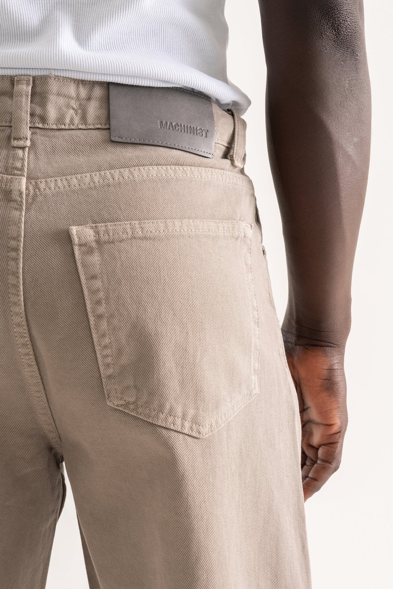 Erkek Soft Surfaced Baggy Relaxed Jean Pantolon Gri
