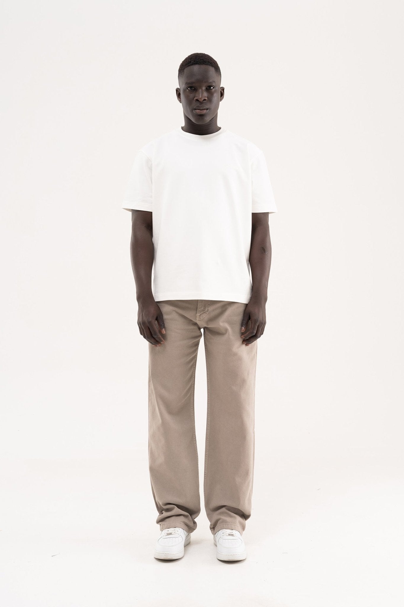 Erkek Soft Surfaced Baggy Relaxed Jean Pantolon Gri