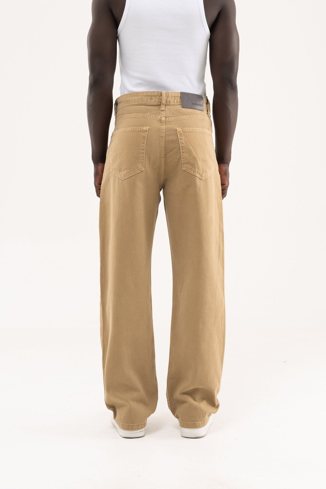 Erkek Soft Surfaced Baggy Relaxed Jean Pantolon Kahverengi