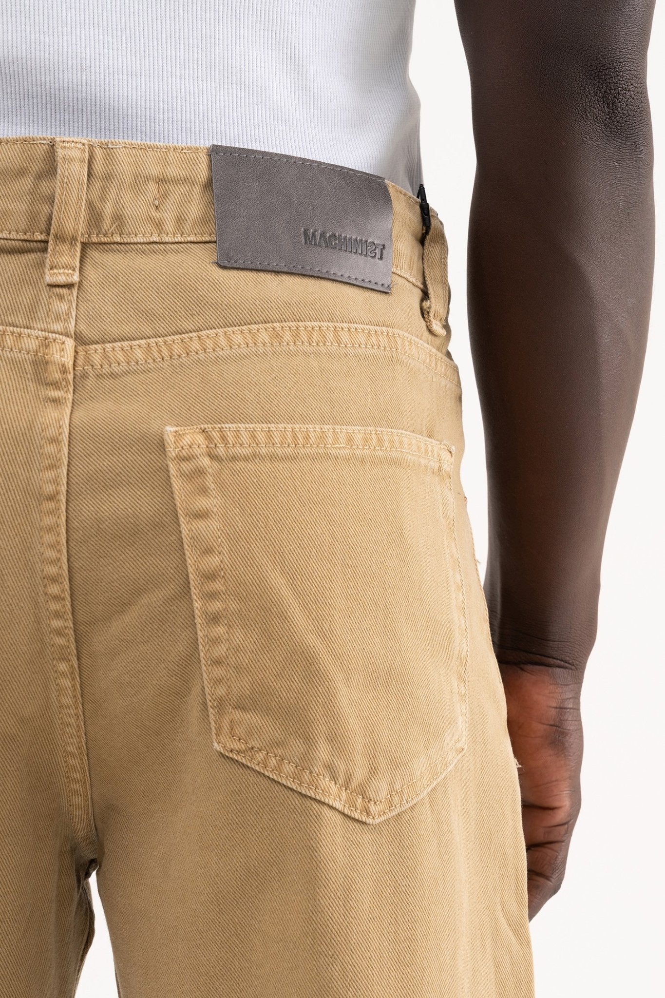 Erkek Soft Surfaced Baggy Relaxed Jean Pantolon Kahverengi