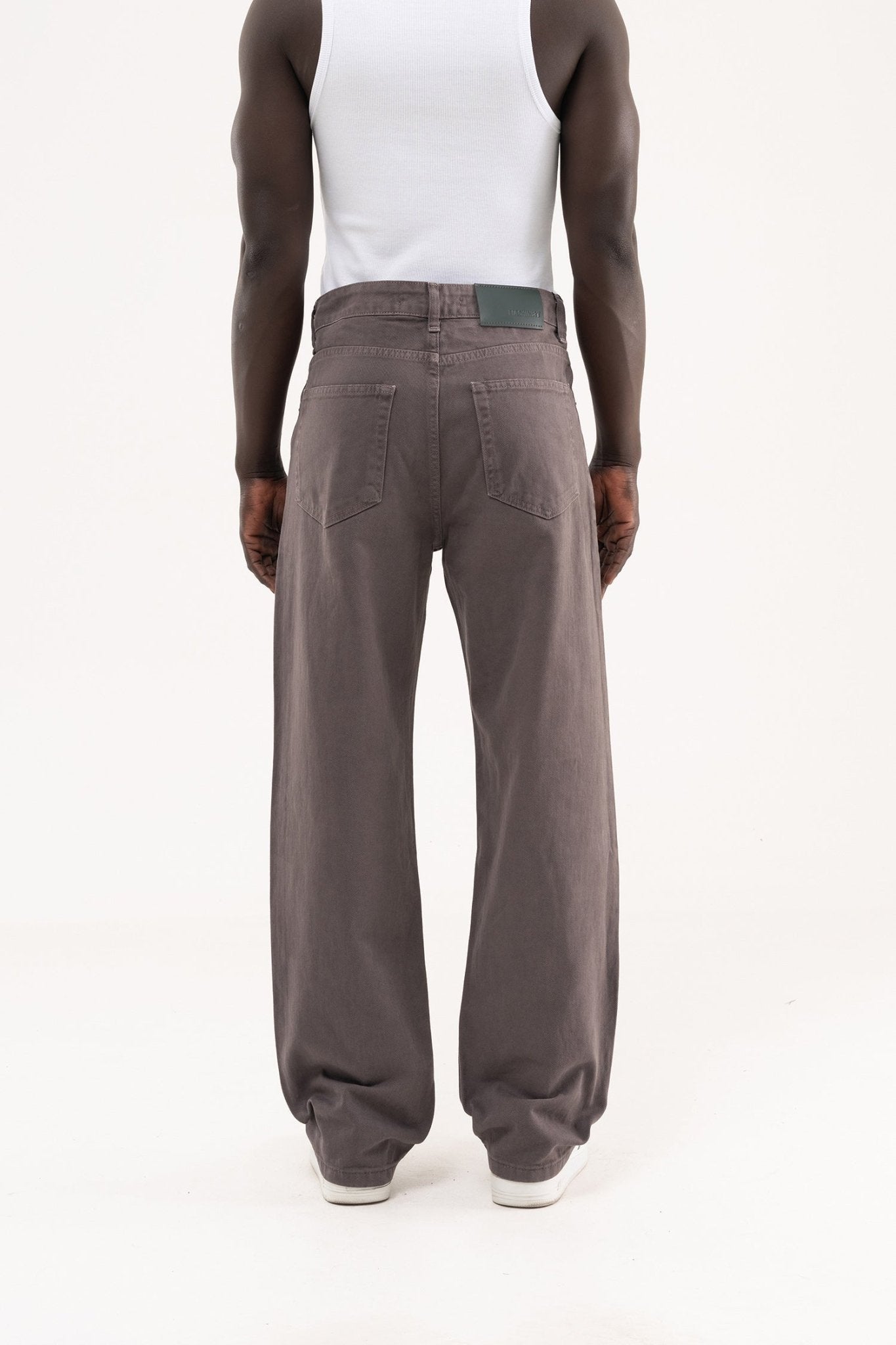 Erkek Soft Surfaced Baggy Relaxed Jean Pantolon Taş