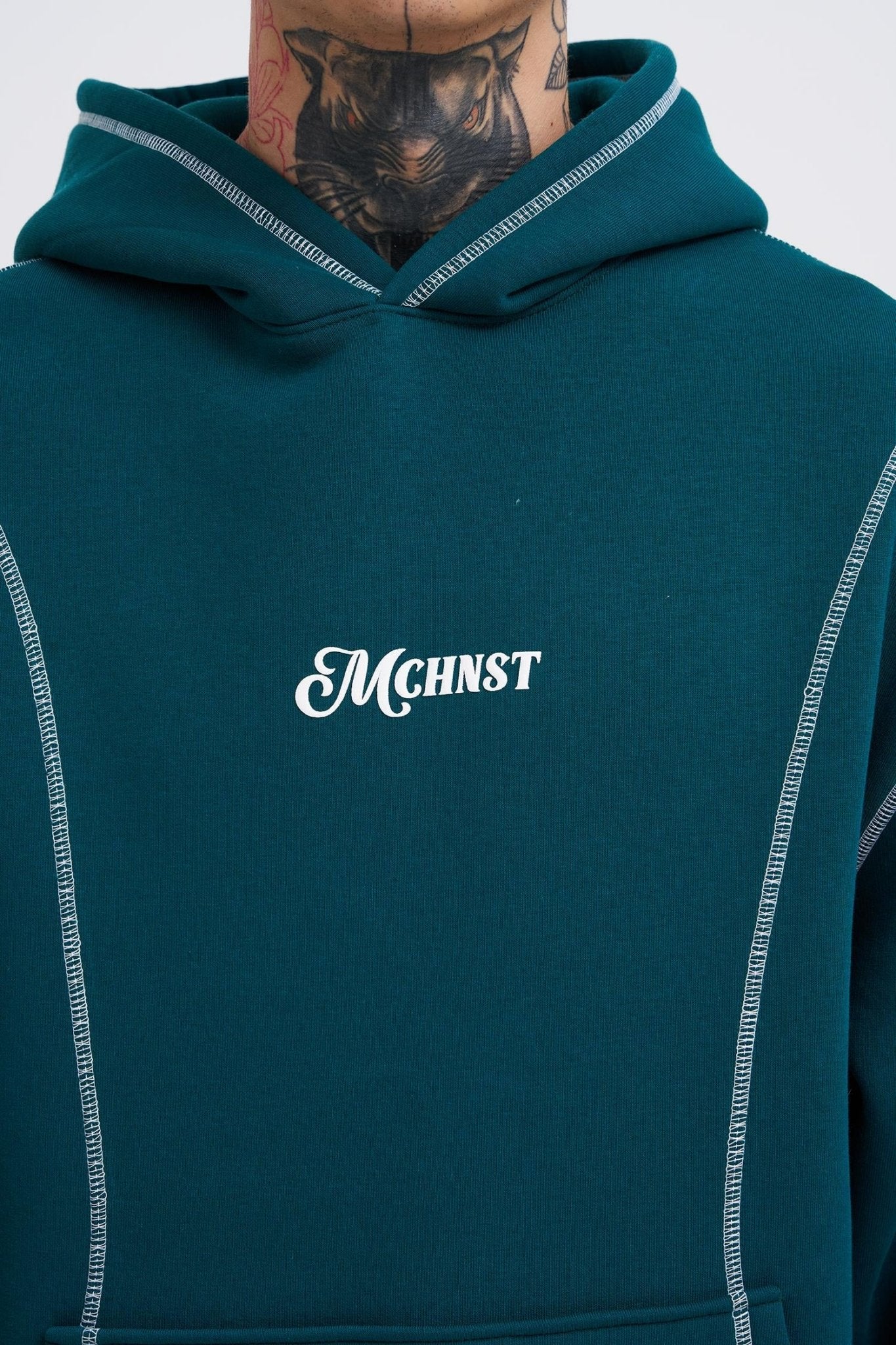 Erkek Straddie Hoodie Yağ Yeşili