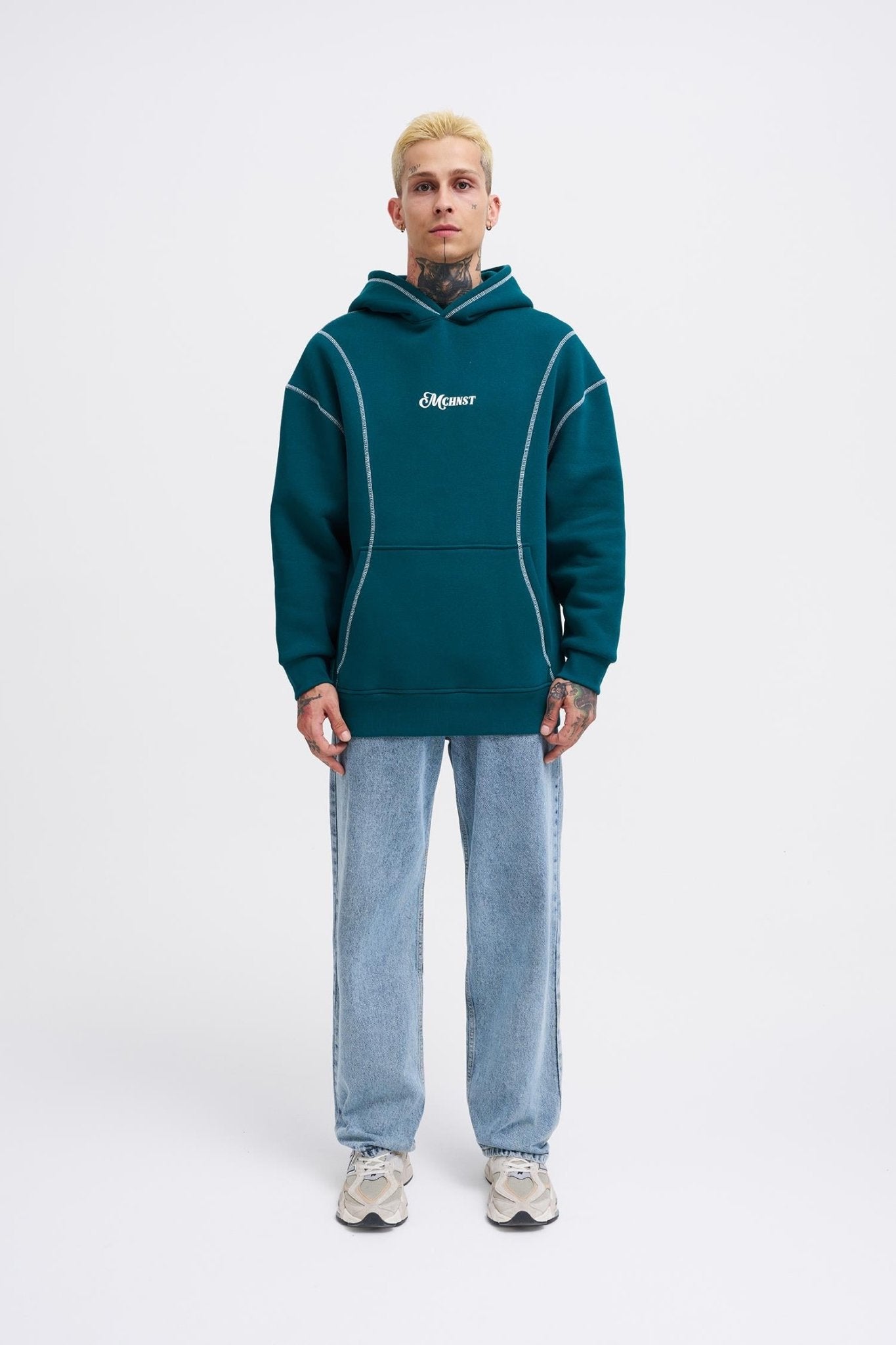 Erkek Straddie Hoodie Yağ Yeşili
