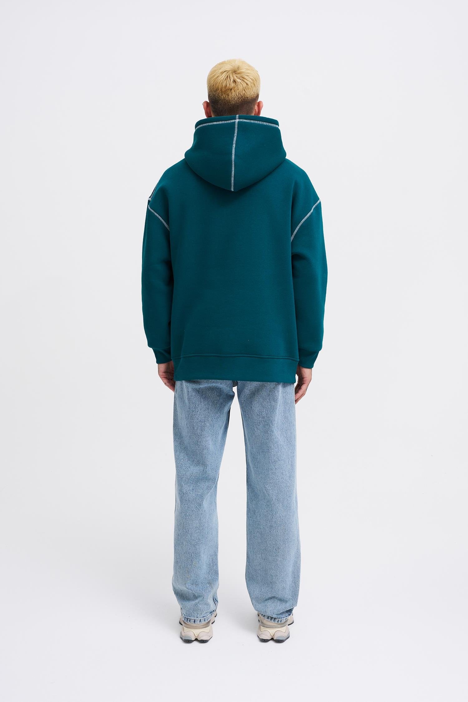 Erkek Straddie Hoodie Yağ Yeşili