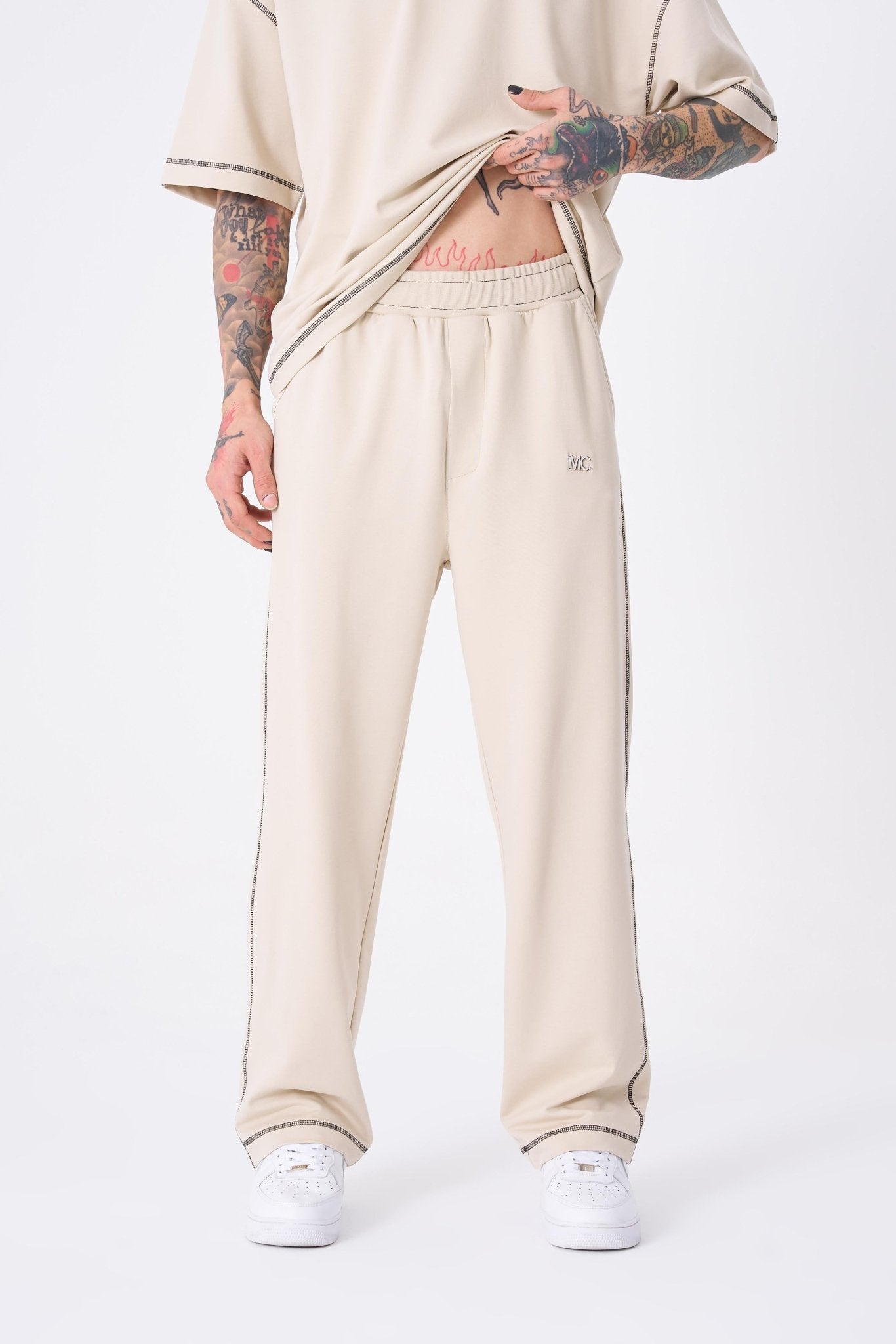 Erkek Stradie Stittch Pantolon Açık Bej