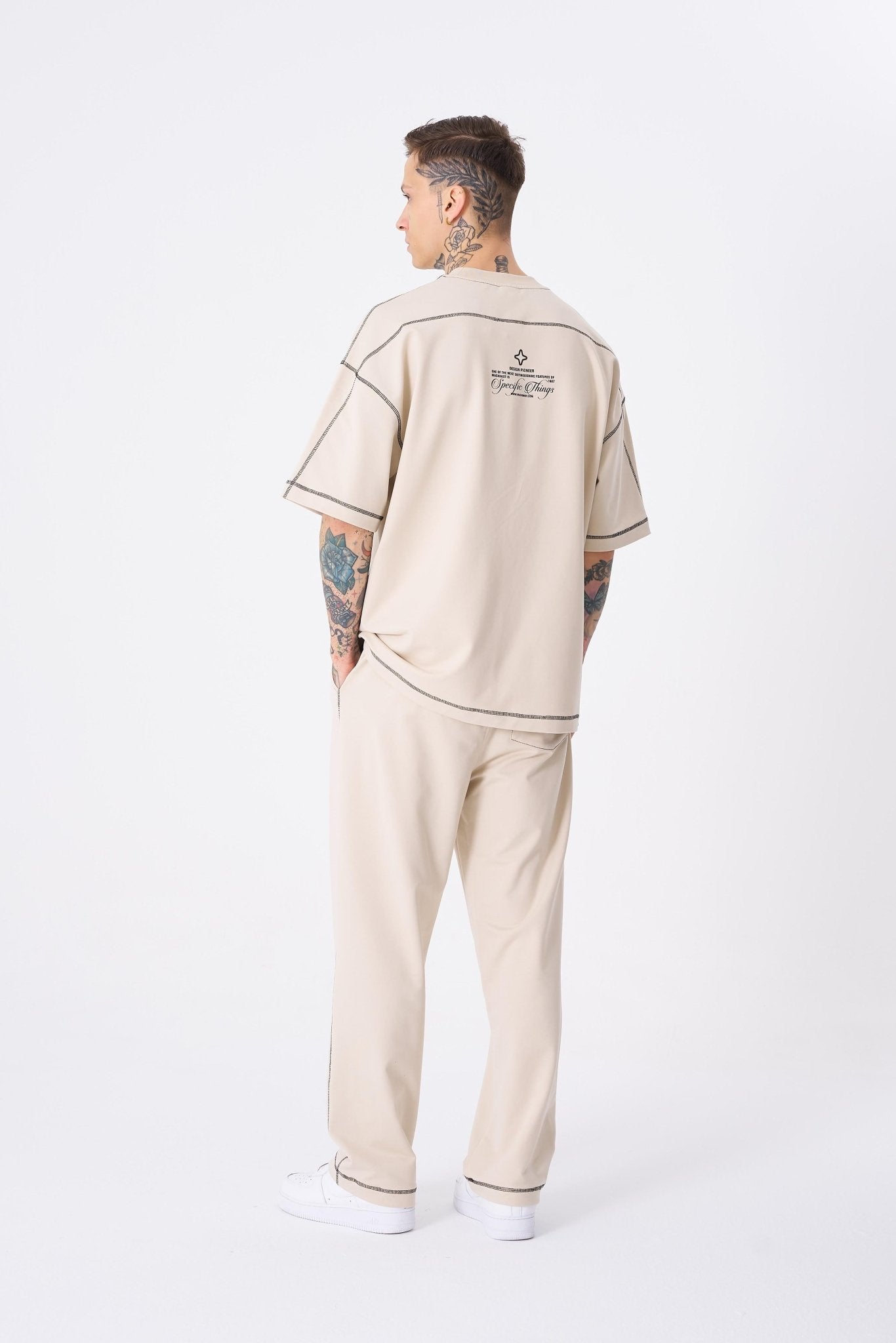 Erkek Stradie Stittch Pantolon Açık Bej