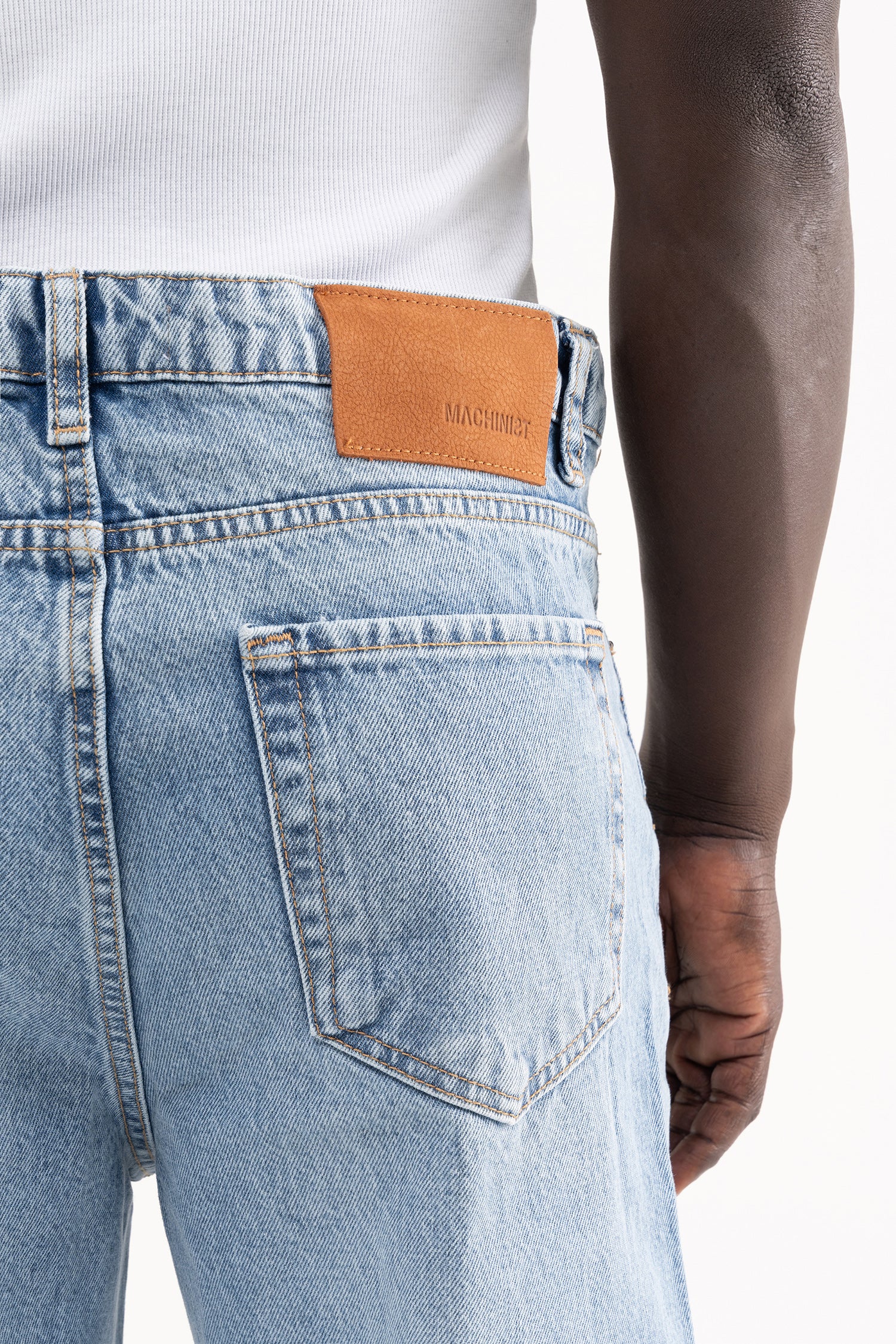 Erkek Straight Fit Jean Pantolon Açık Mavi-5
