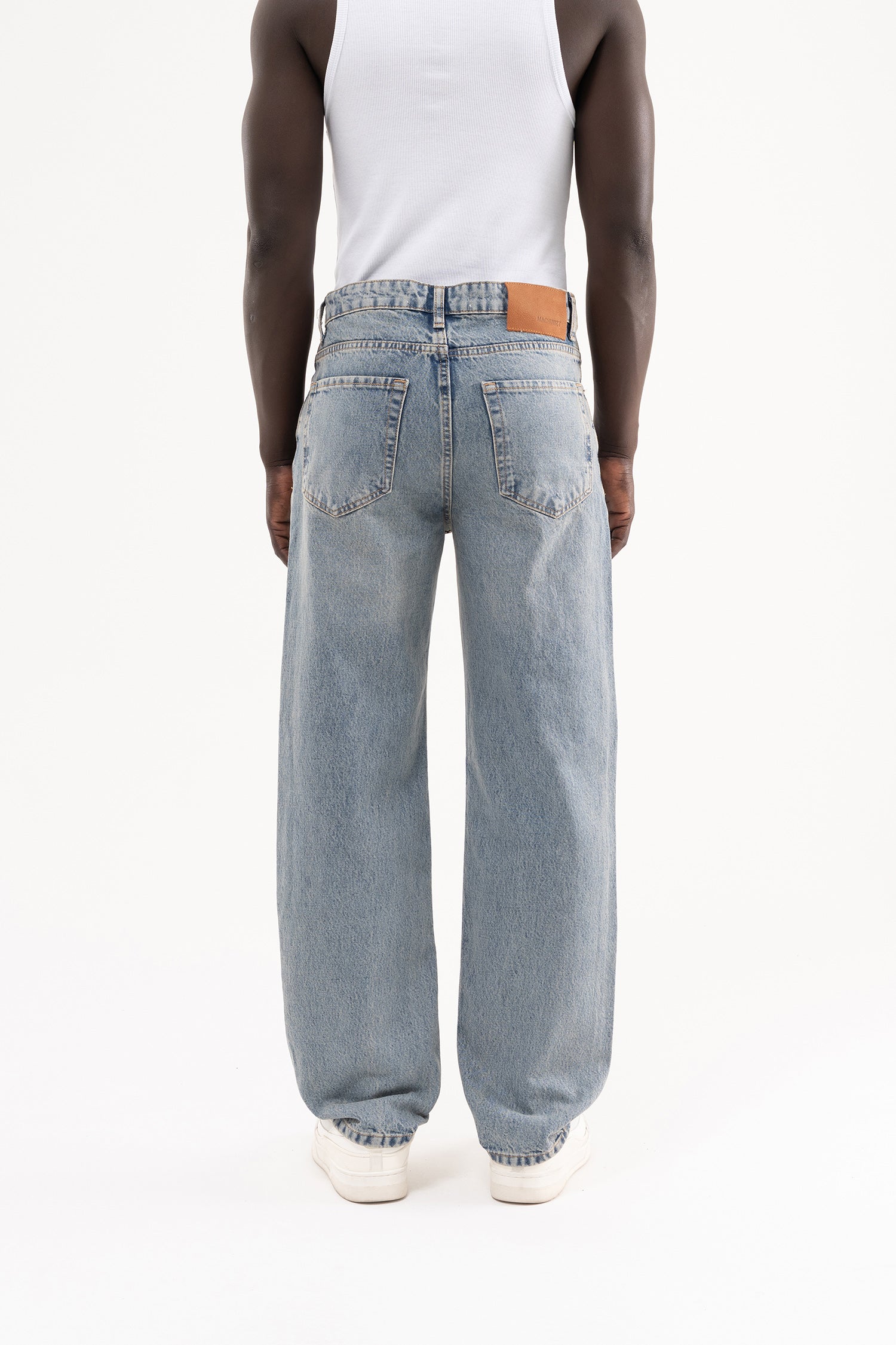 Erkek Straight Fit Jean Pantolon Açık Mavi-4