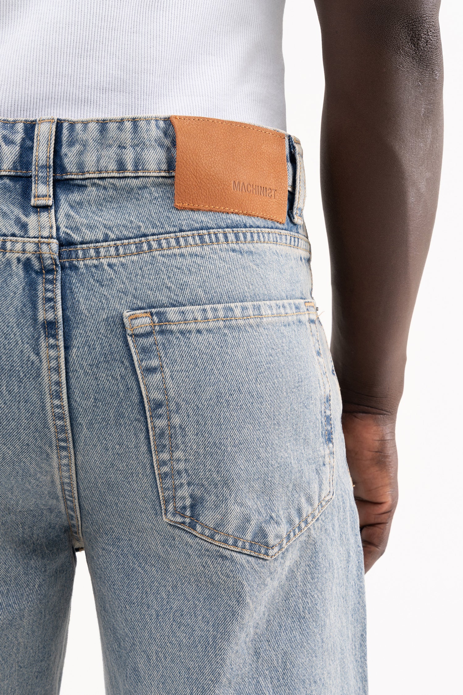 Erkek Straight Fit Jean Pantolon Açık Mavi-5