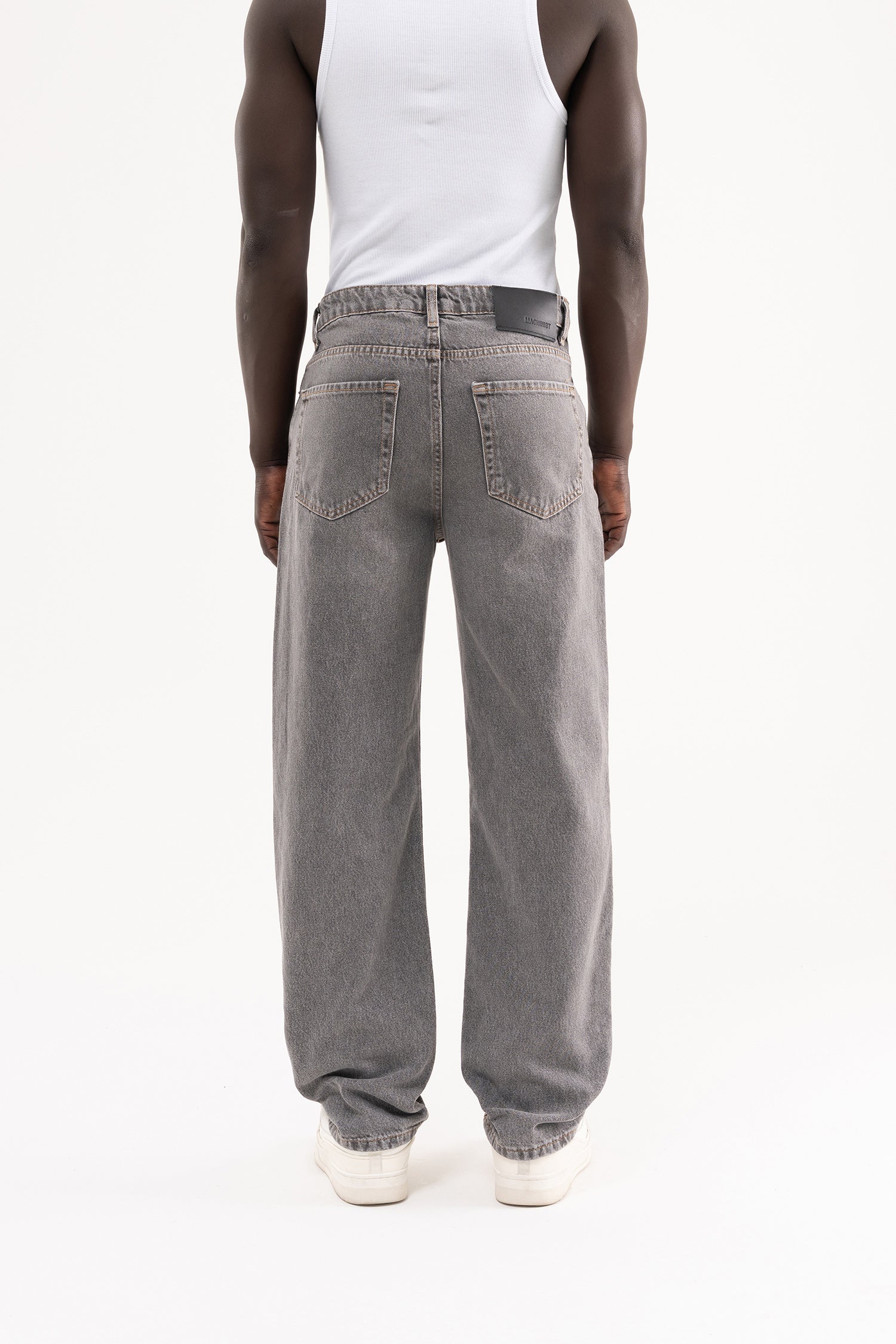 Erkek Straight Fit Jean Pantolon Gri-4