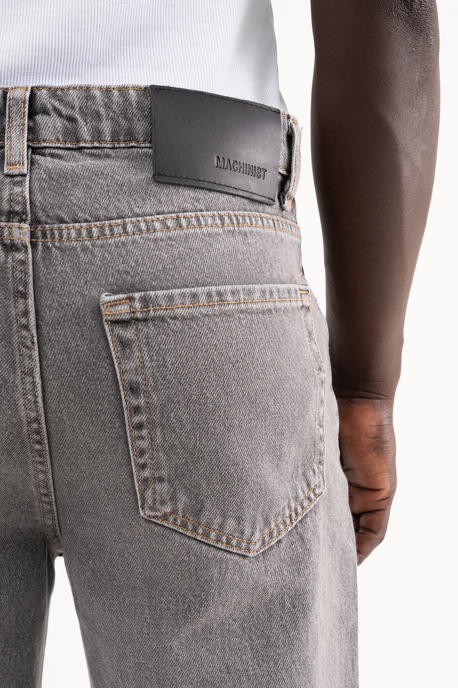 Erkek Straight Fit Jean Pantolon Gri-5
