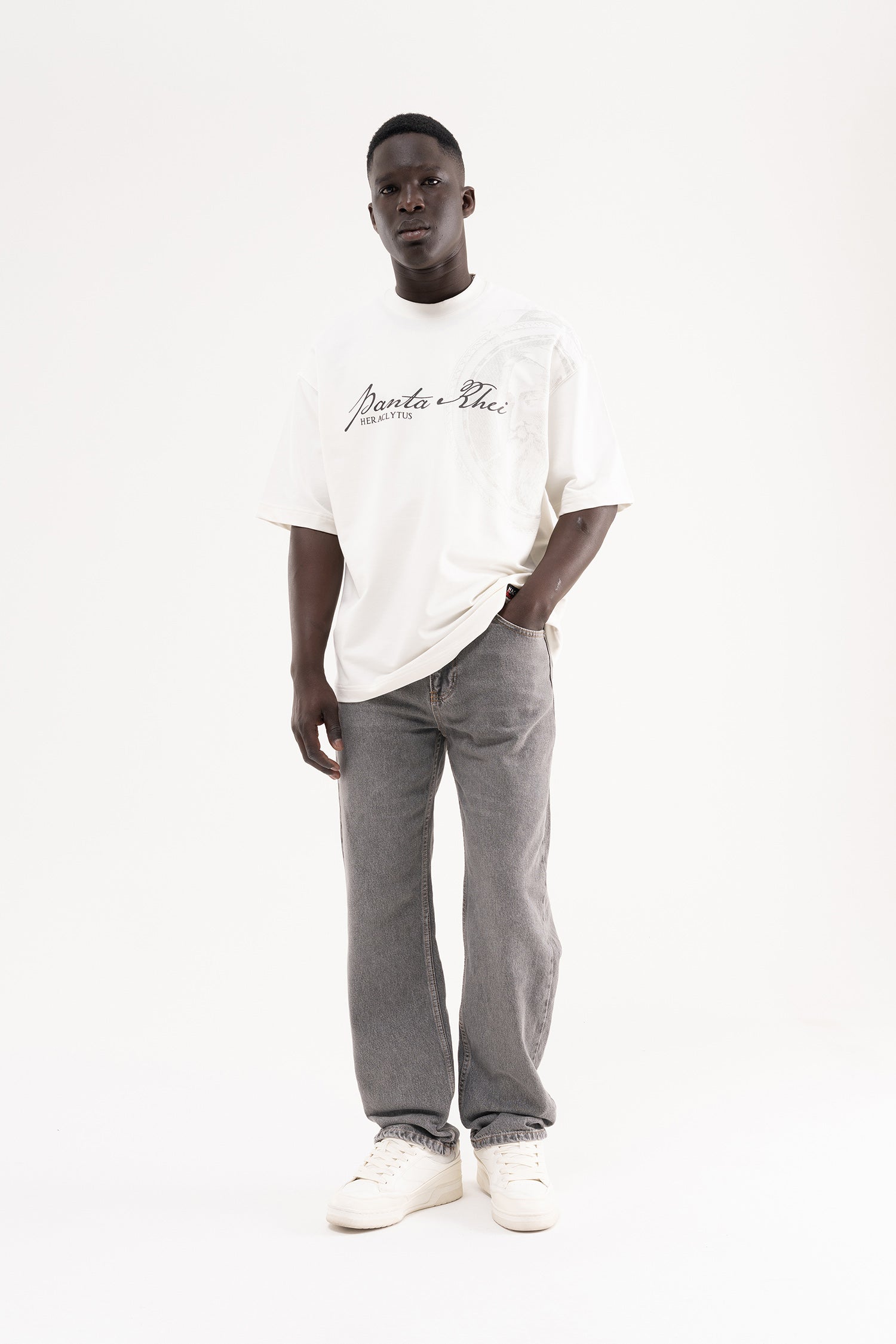 Erkek Straight Fit Jean Pantolon Gri-7