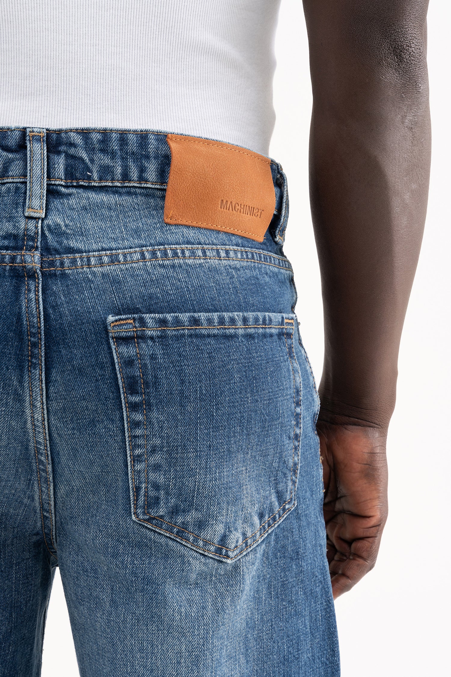 Erkek Straight Fit Jean Pantolon Mavi-5