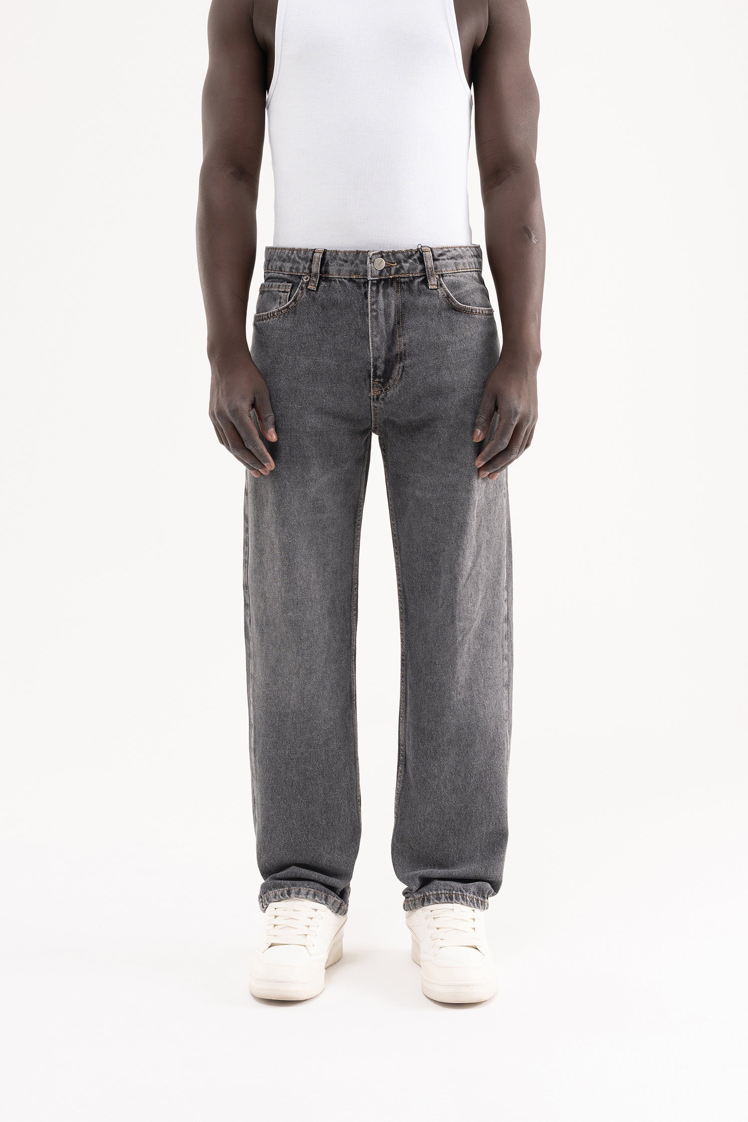 Erkek Straight Fit Jean Pantolon Siyah
