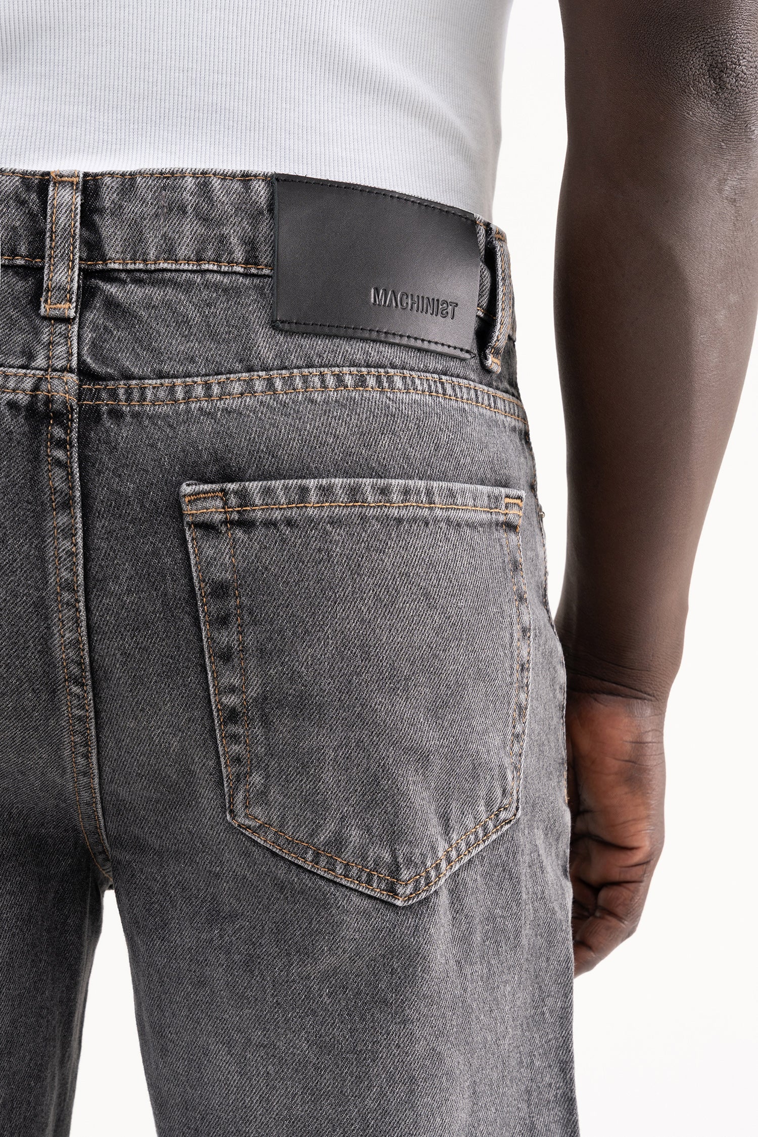 Erkek Straight Fit Jean Pantolon Siyah-5