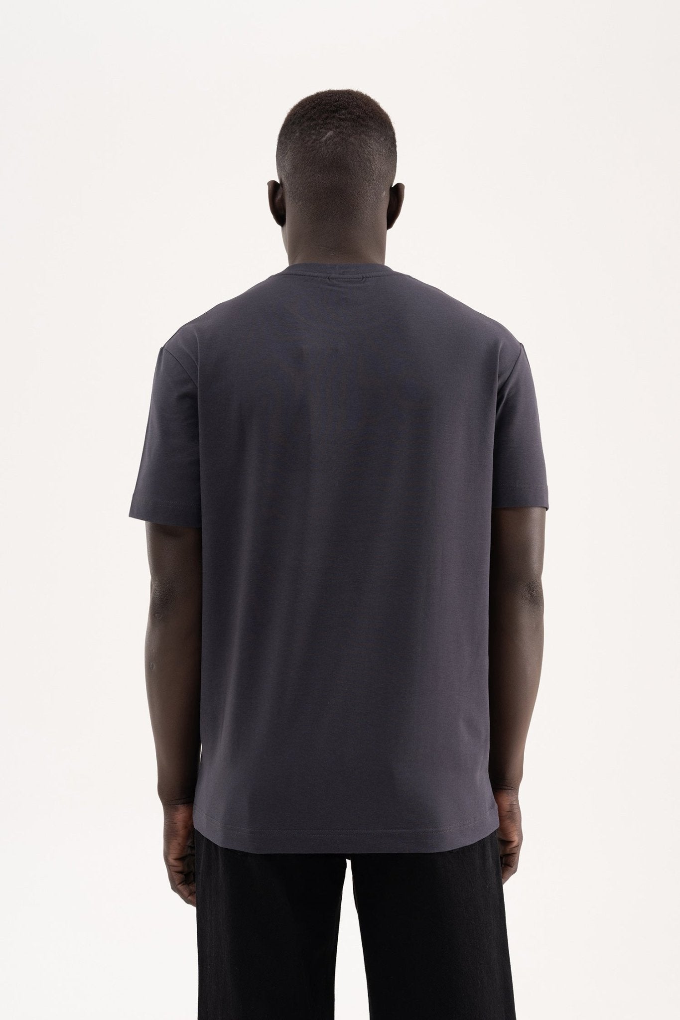 Erkek Stylish Basic Oversize Modal Tişört Antrasit