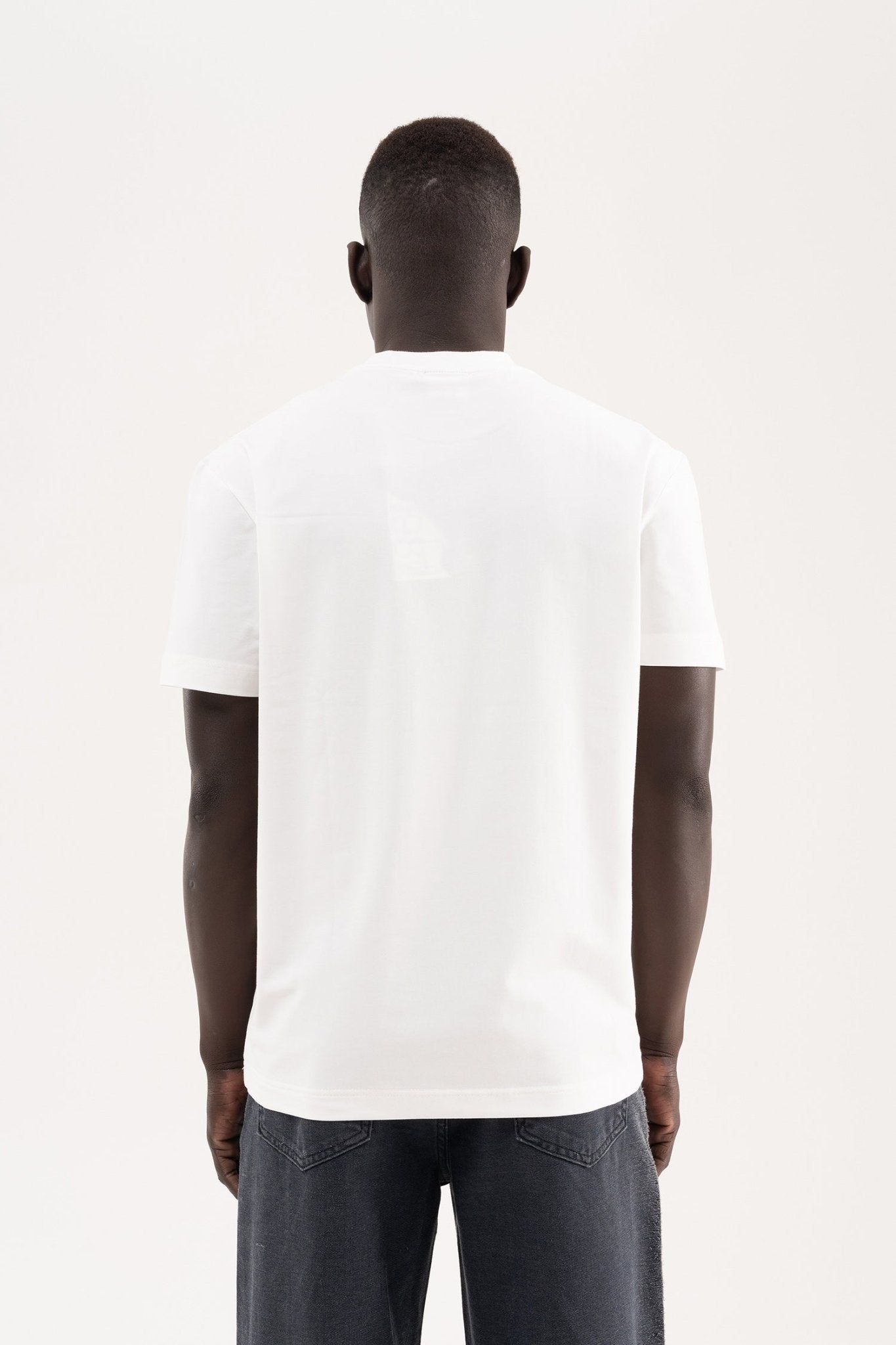 Erkek Stylish Basic Oversize Modal Tişört Ekru