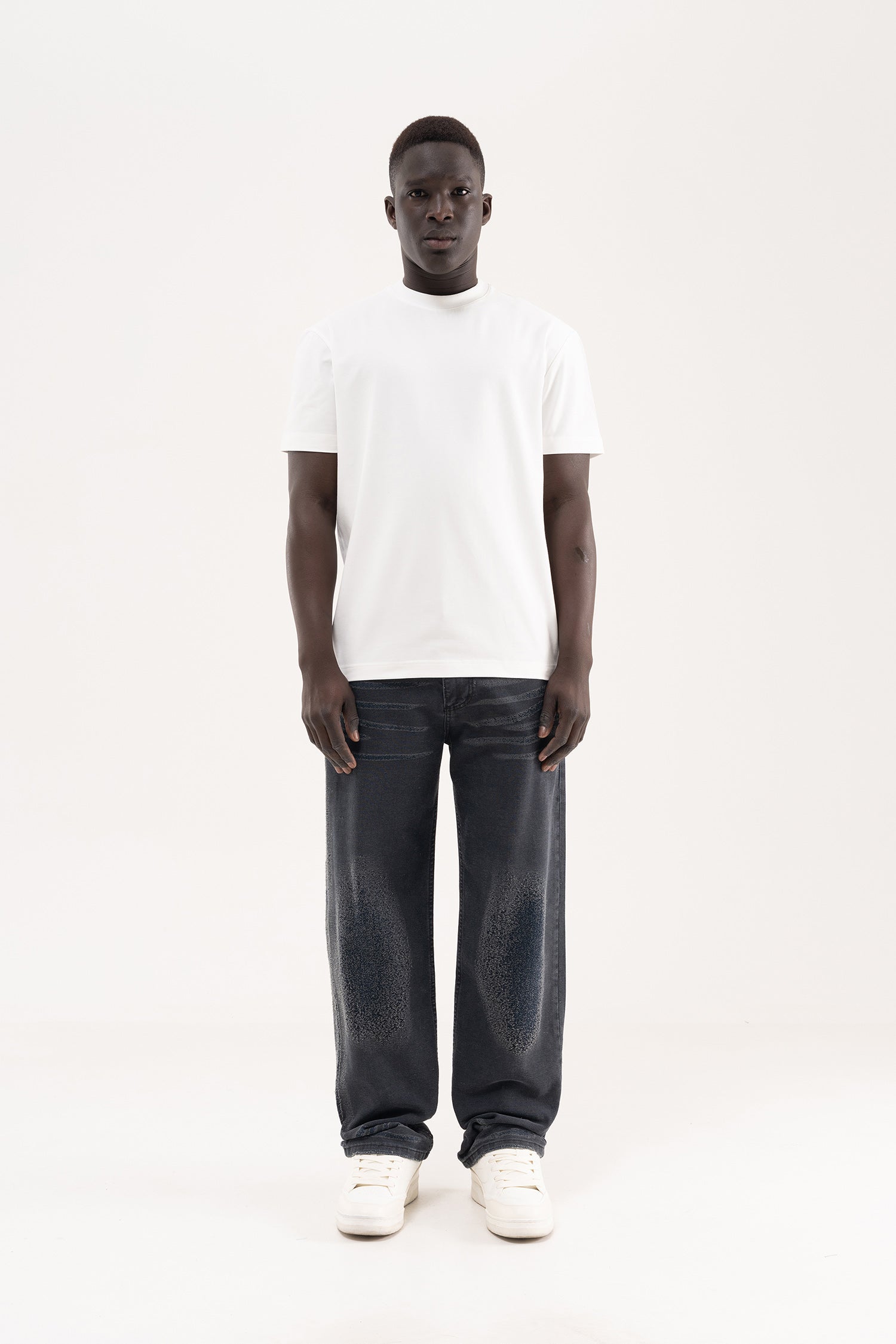 Erkek Stylish Basic Regular Modal Tişört Ekru-6
