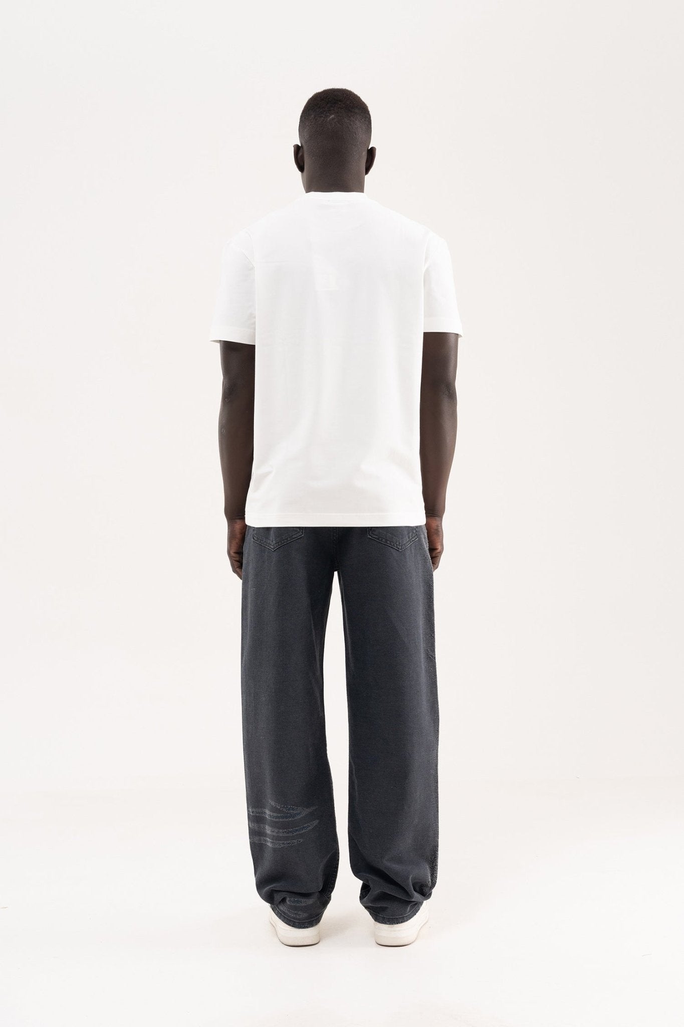 Erkek Stylish Basic Oversize Modal Tişört Ekru