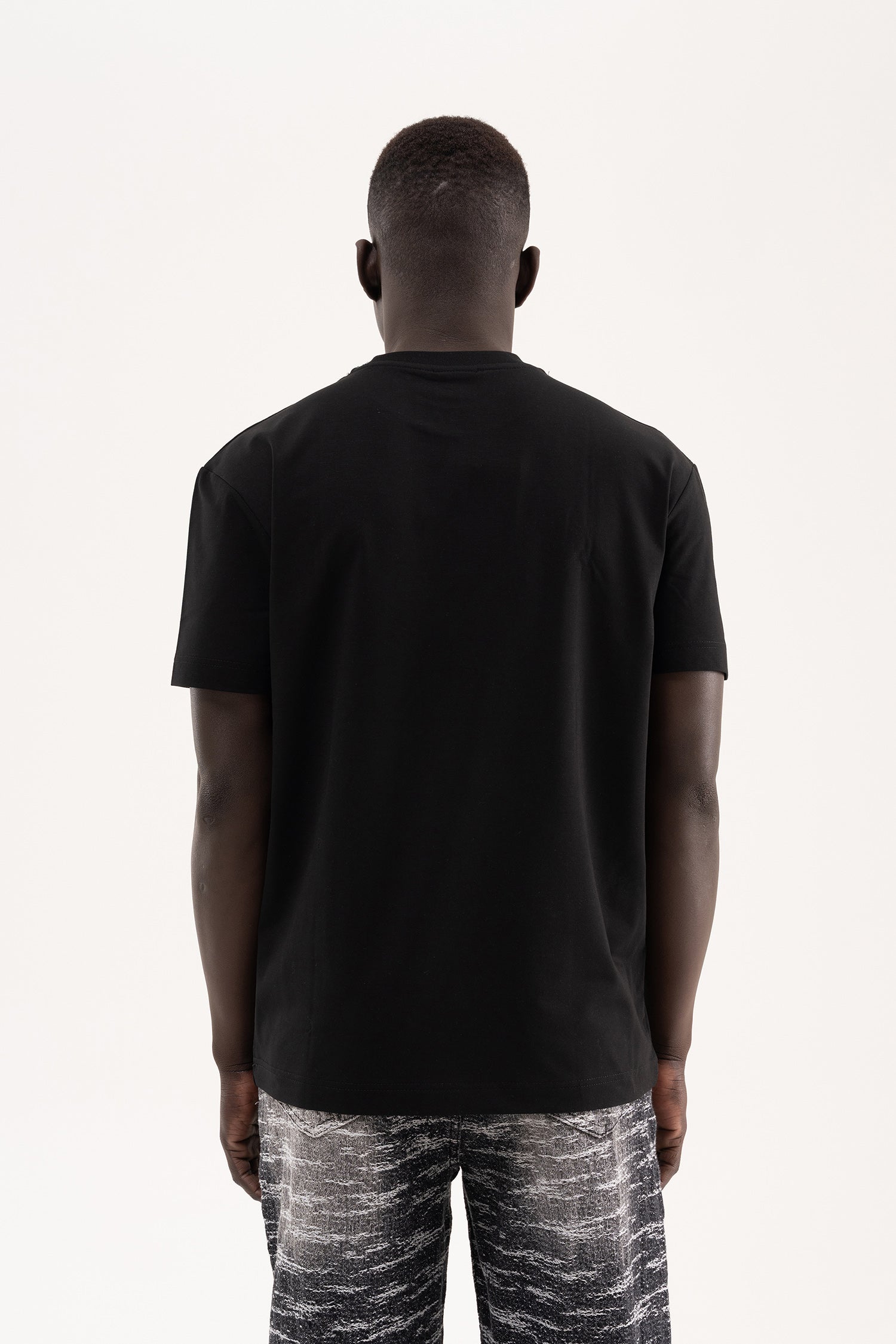 Erkek Stylish Basic Regular Modal Tişört Siyah-5