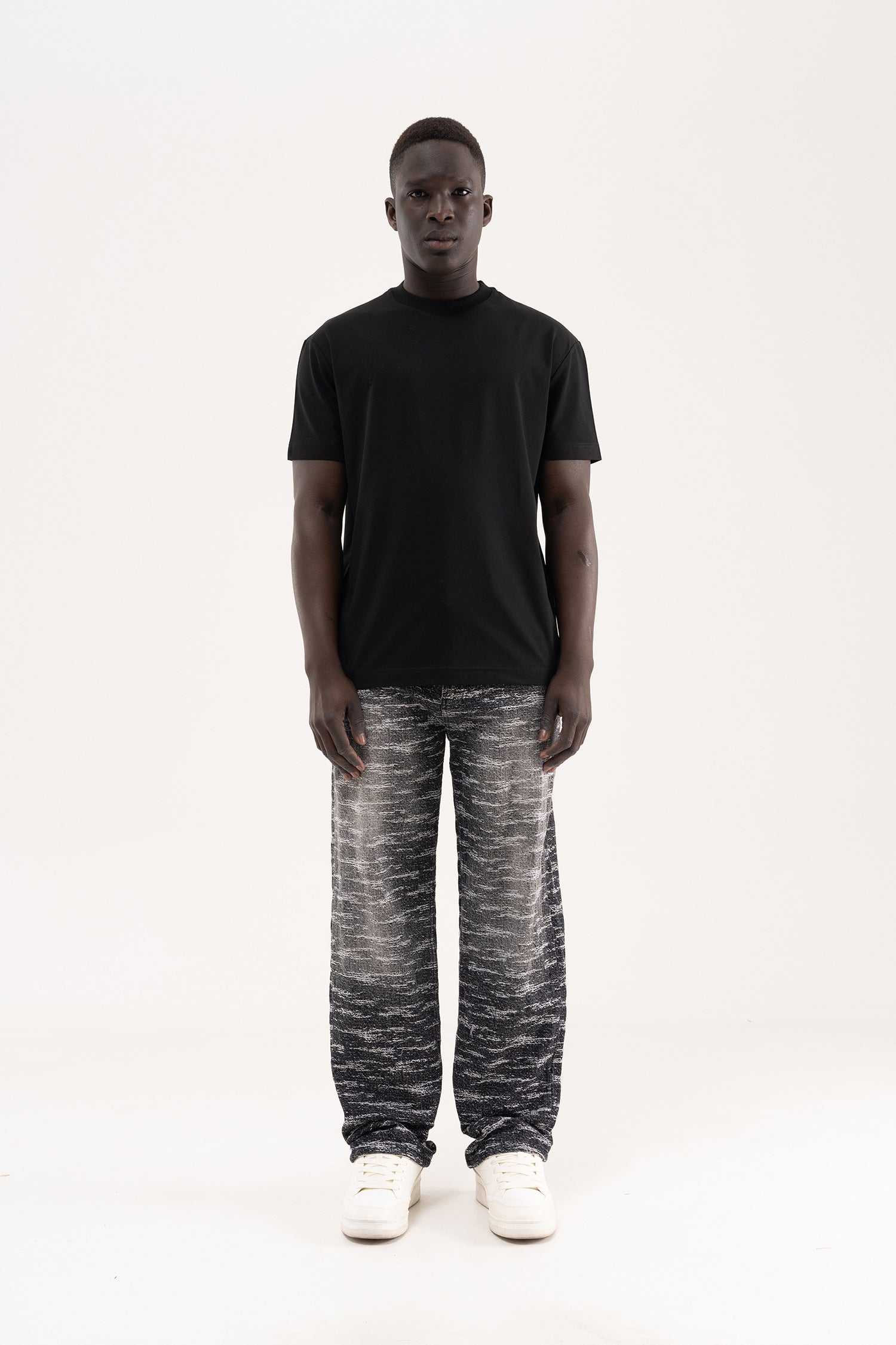 Erkek Stylish Basic Regular Modal Tişört Siyah-6