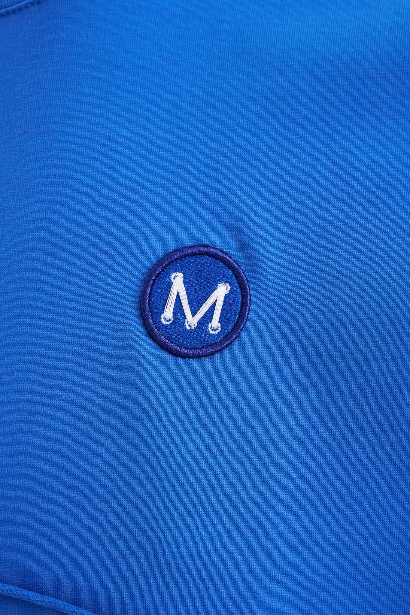 Erkek Technical Embroidered Oversize Tişört Açık Mavi