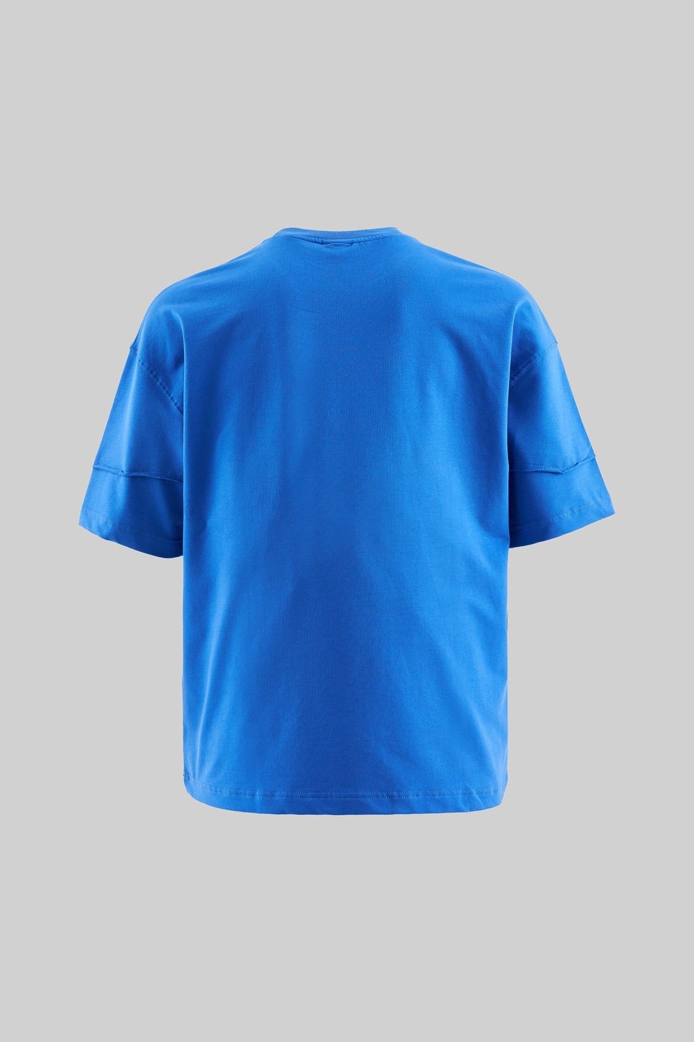 Erkek Technical Embroidered Oversize Tişört Açık Mavi