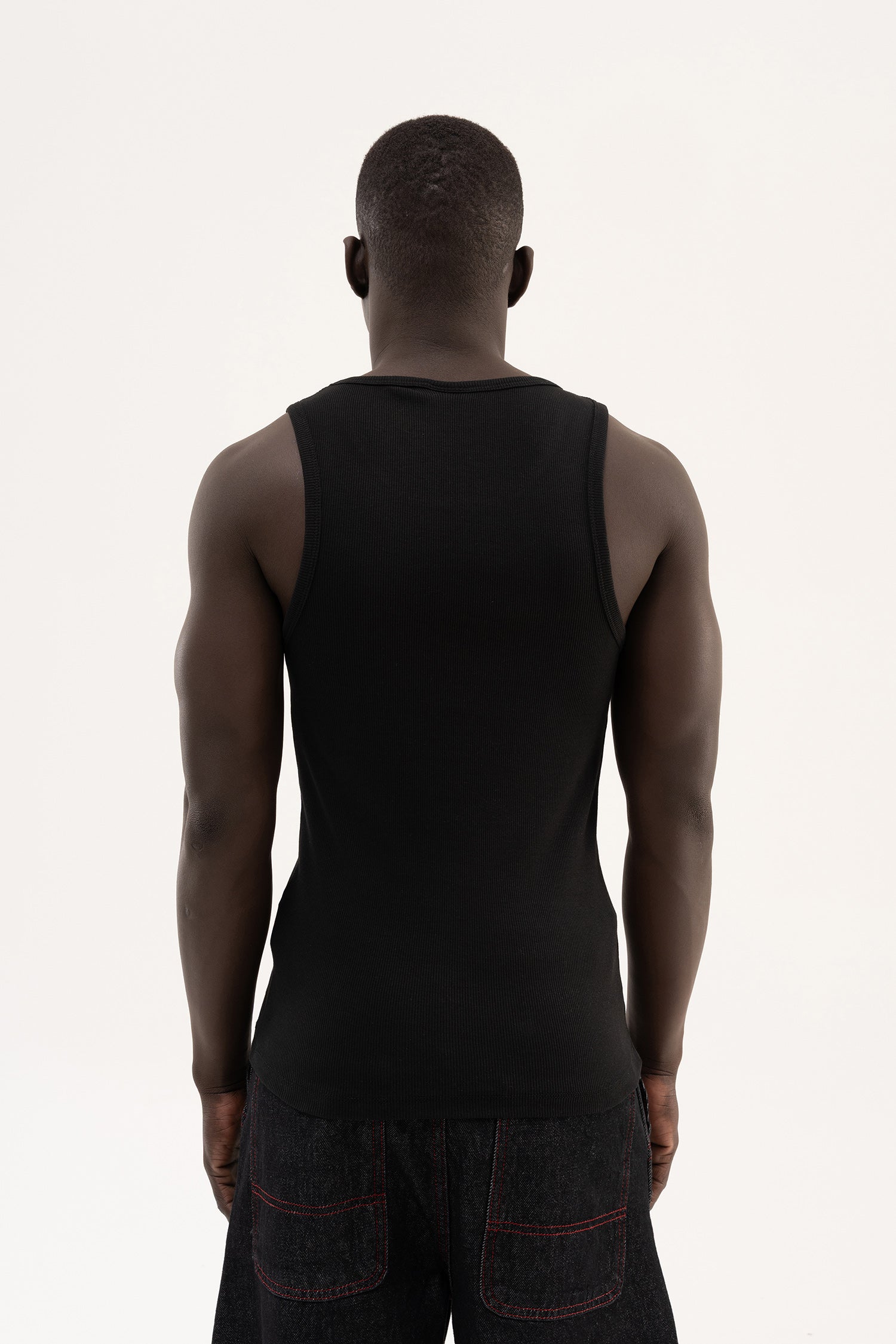 Erkek Top Tank Pro Pamuklu Atlet Siyah-5