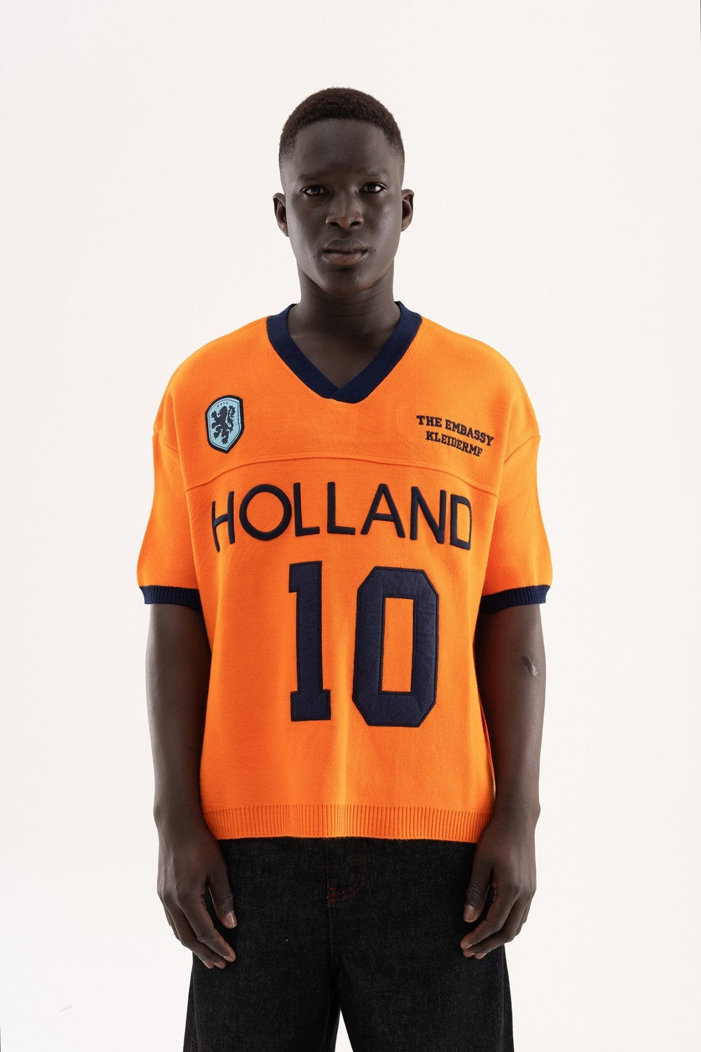 Erkek Triko Tişört Forma Hollanda