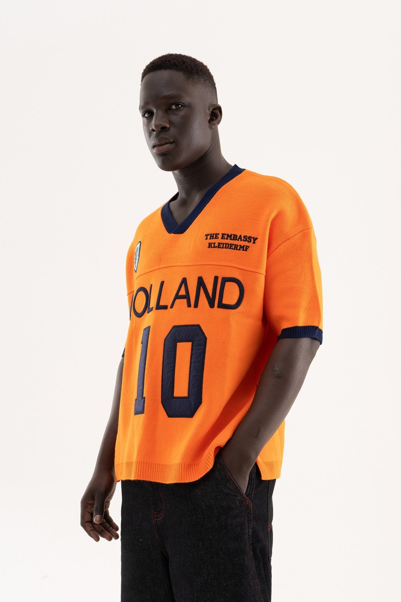 Erkek Triko Tişört Forma Hollanda