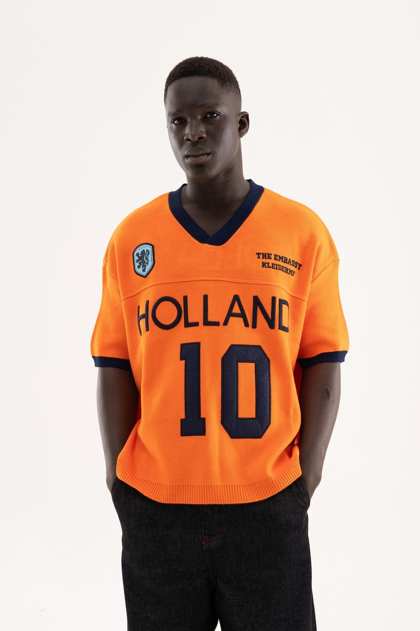 Erkek Triko Tişört Forma Hollanda