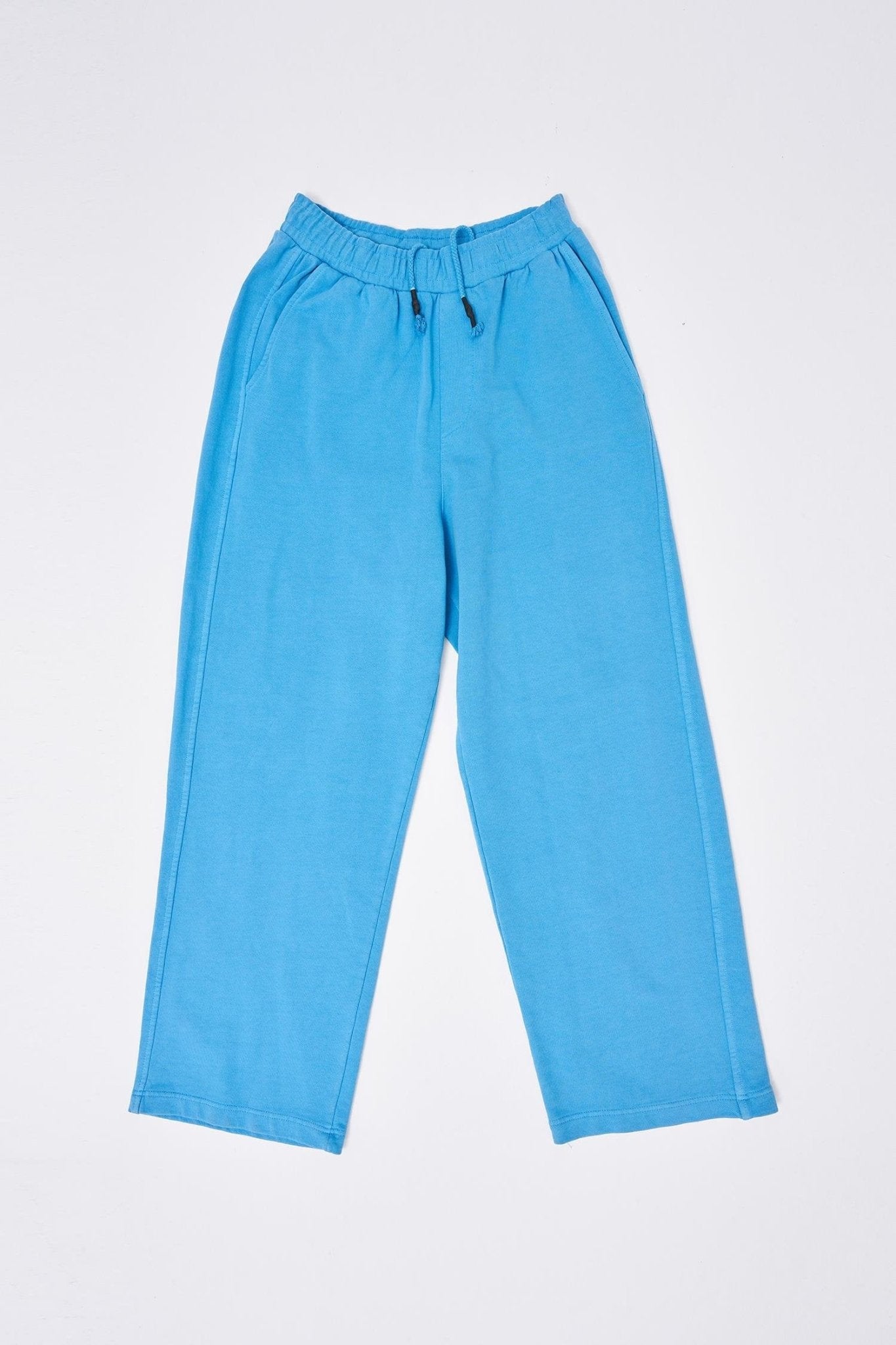 Erkek Yıkamalı Basic Baggy Eşofman Altı Açık Mavi