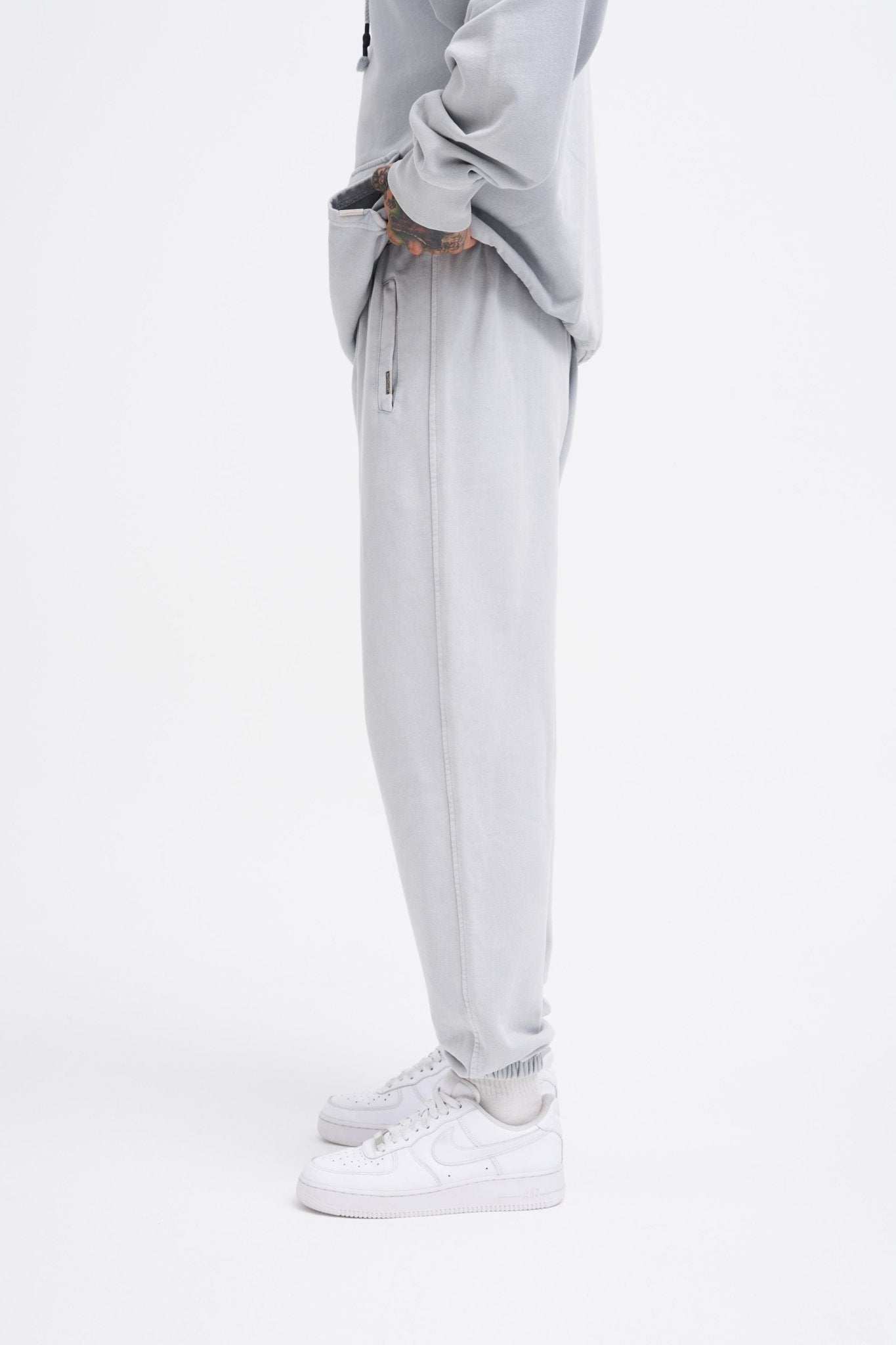 Erkek Yıkamalı Basic Jogger Eşofman Altı Gri
