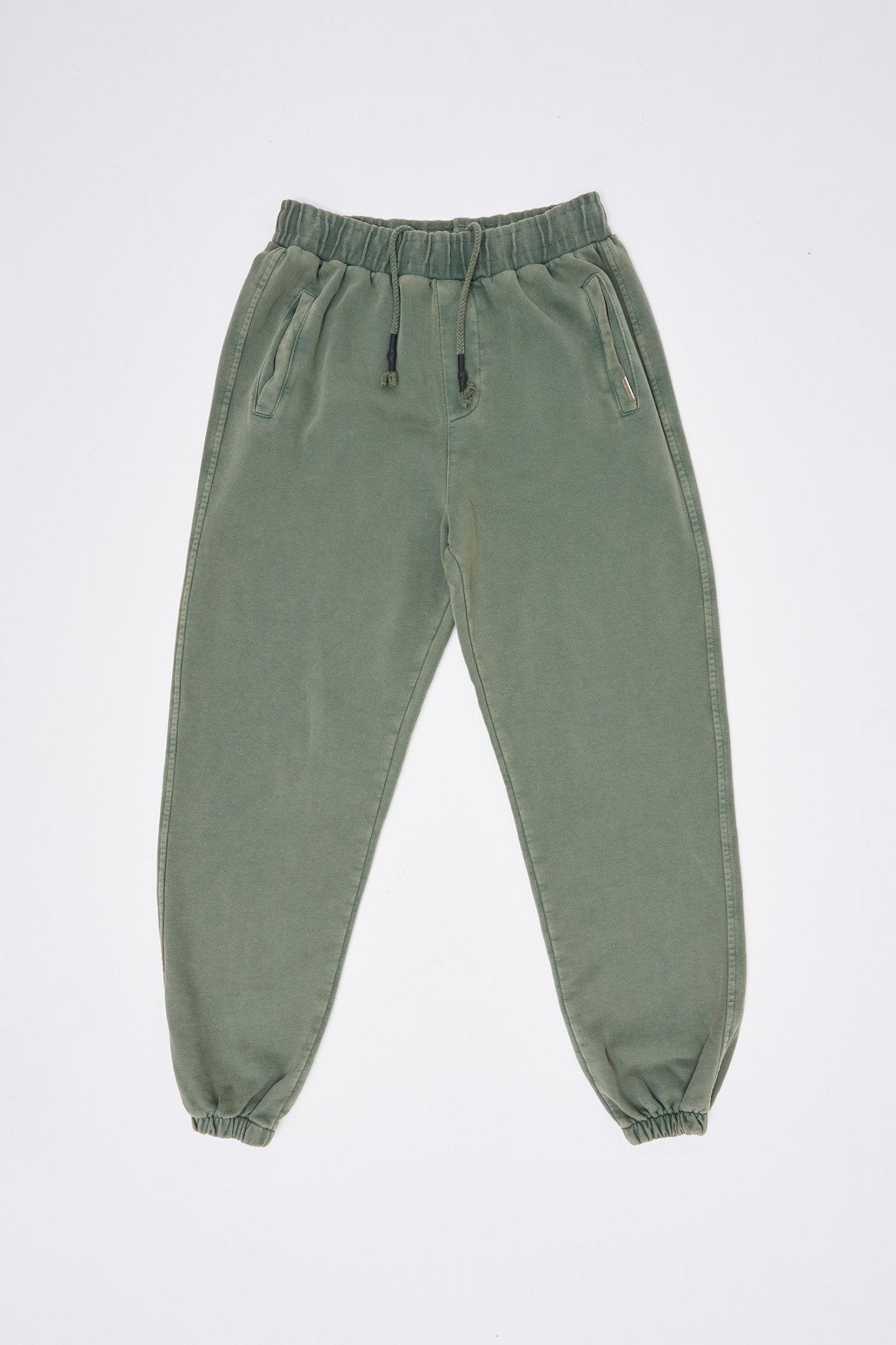Erkek Yıkamalı Basic Jogger Eşofman Altı Haki