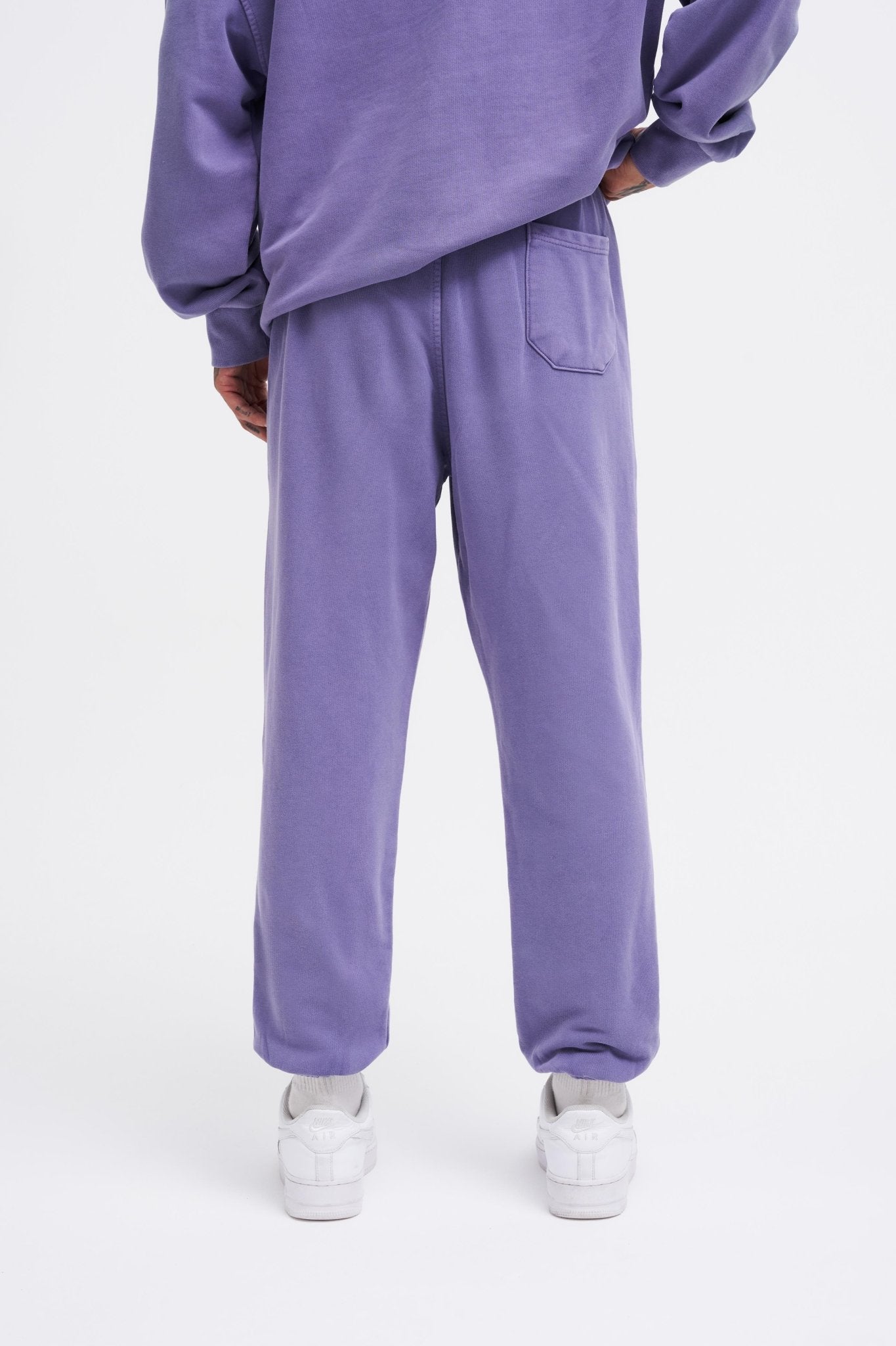 Erkek Yıkamalı Basic Jogger Eşofman Altı Mor