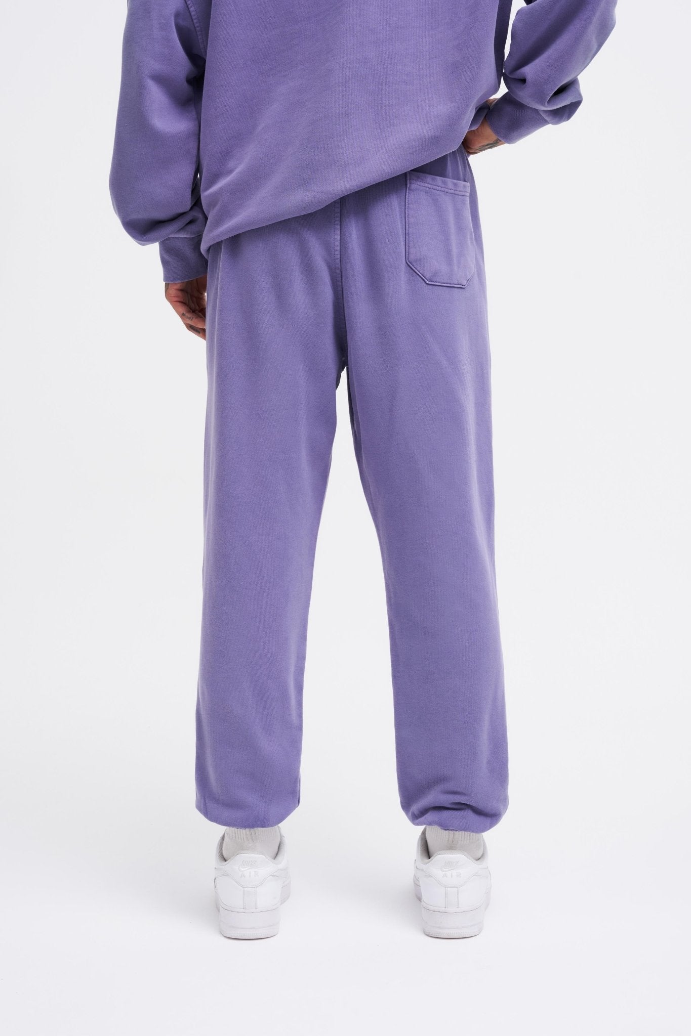 Erkek Yıkamalı Basic Jogger Eşofman Altı Mor