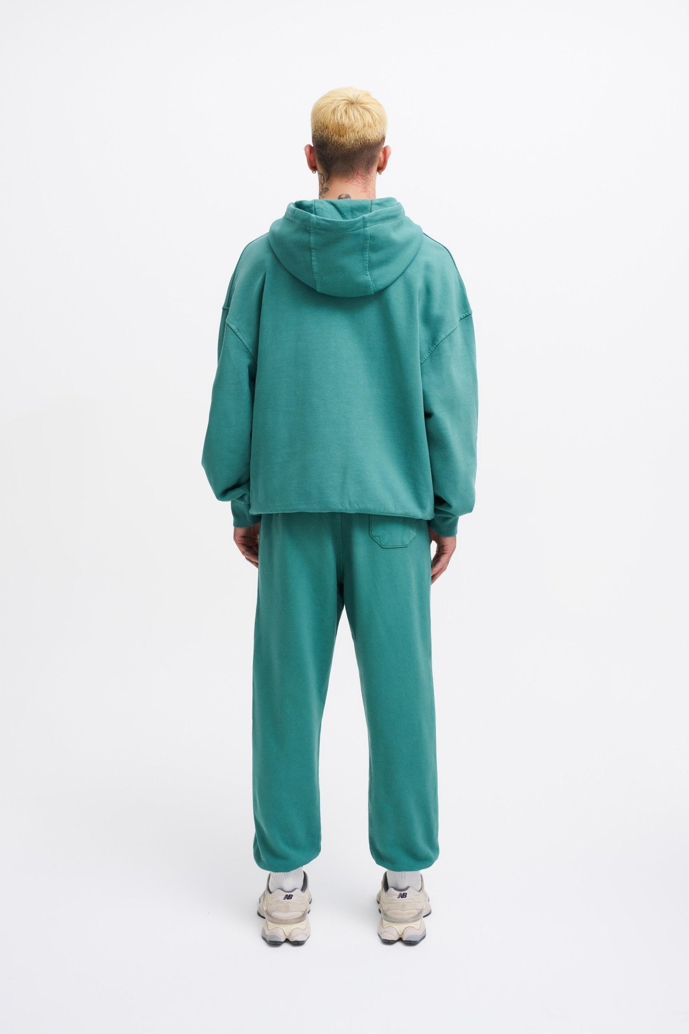 Erkek Yıkamalı Basic Jogger Eşofman Altı Yağ Yeşili