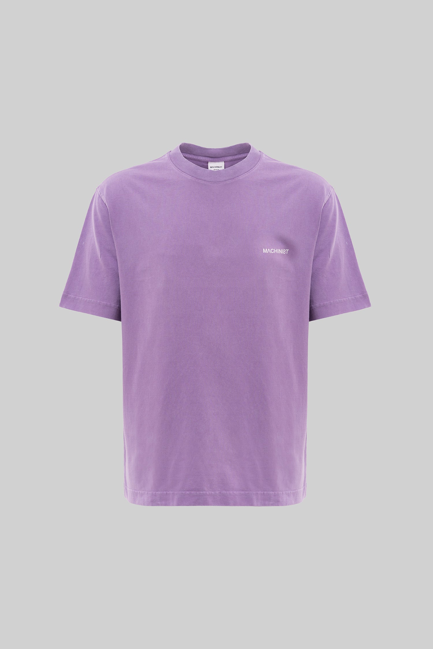 Erkek Yıkamalı Basic Relaxed Tişört Mor-1
